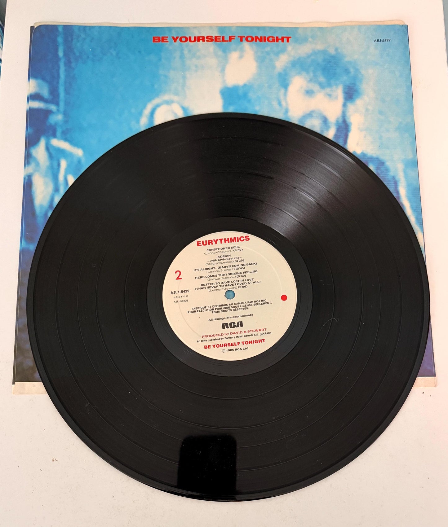 Eurythmics - Be Yourself Tonight 1985 Vinyl Record
