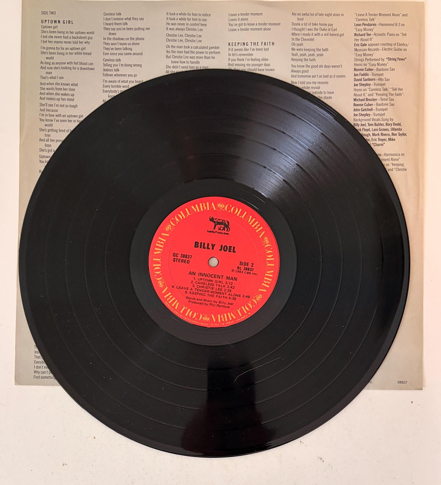 Billy Joel An Innocent Man 1983 Vinyl Record