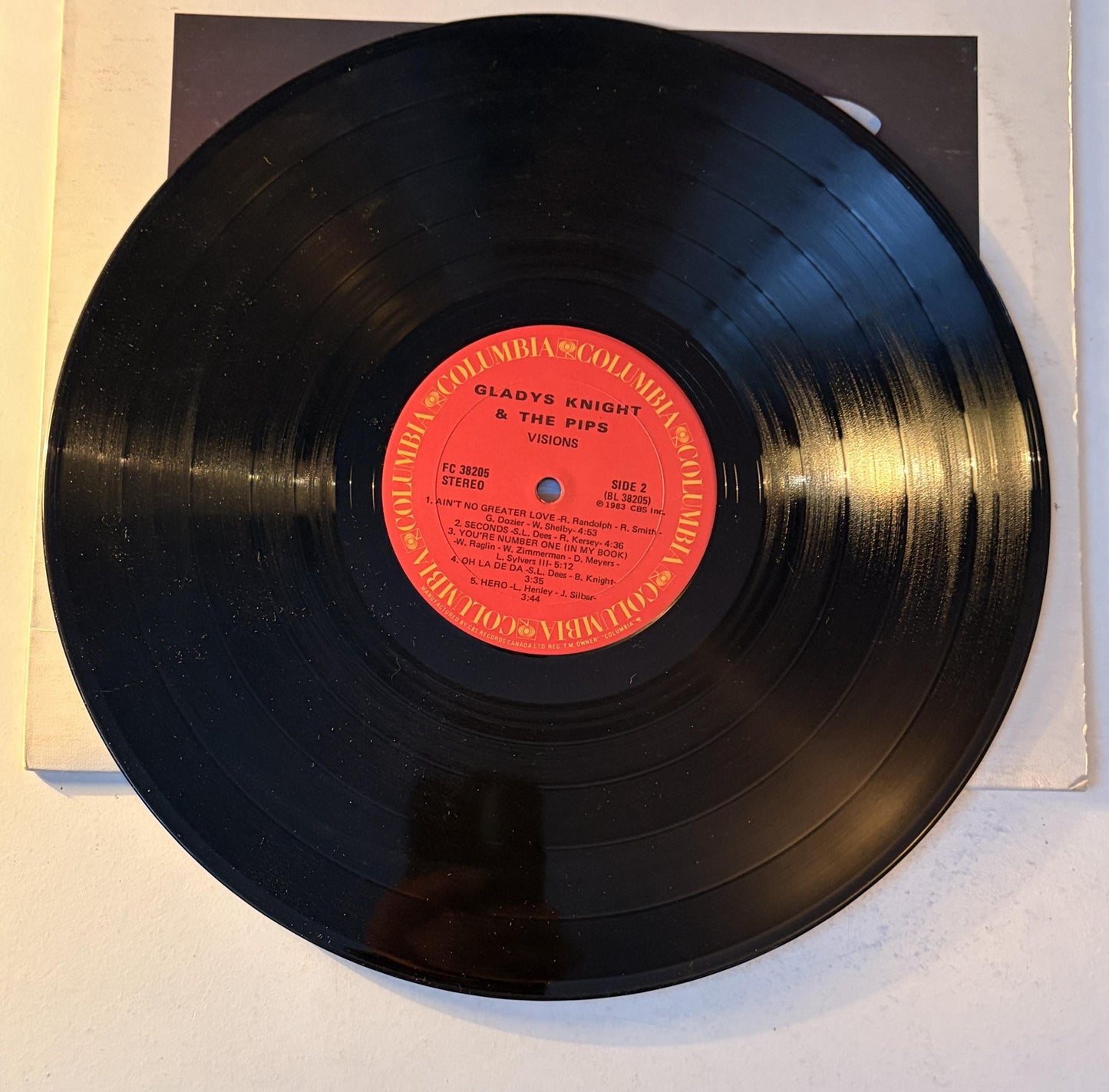 Gladys Knight & The Pips - Visions 1983 Vinyl Record