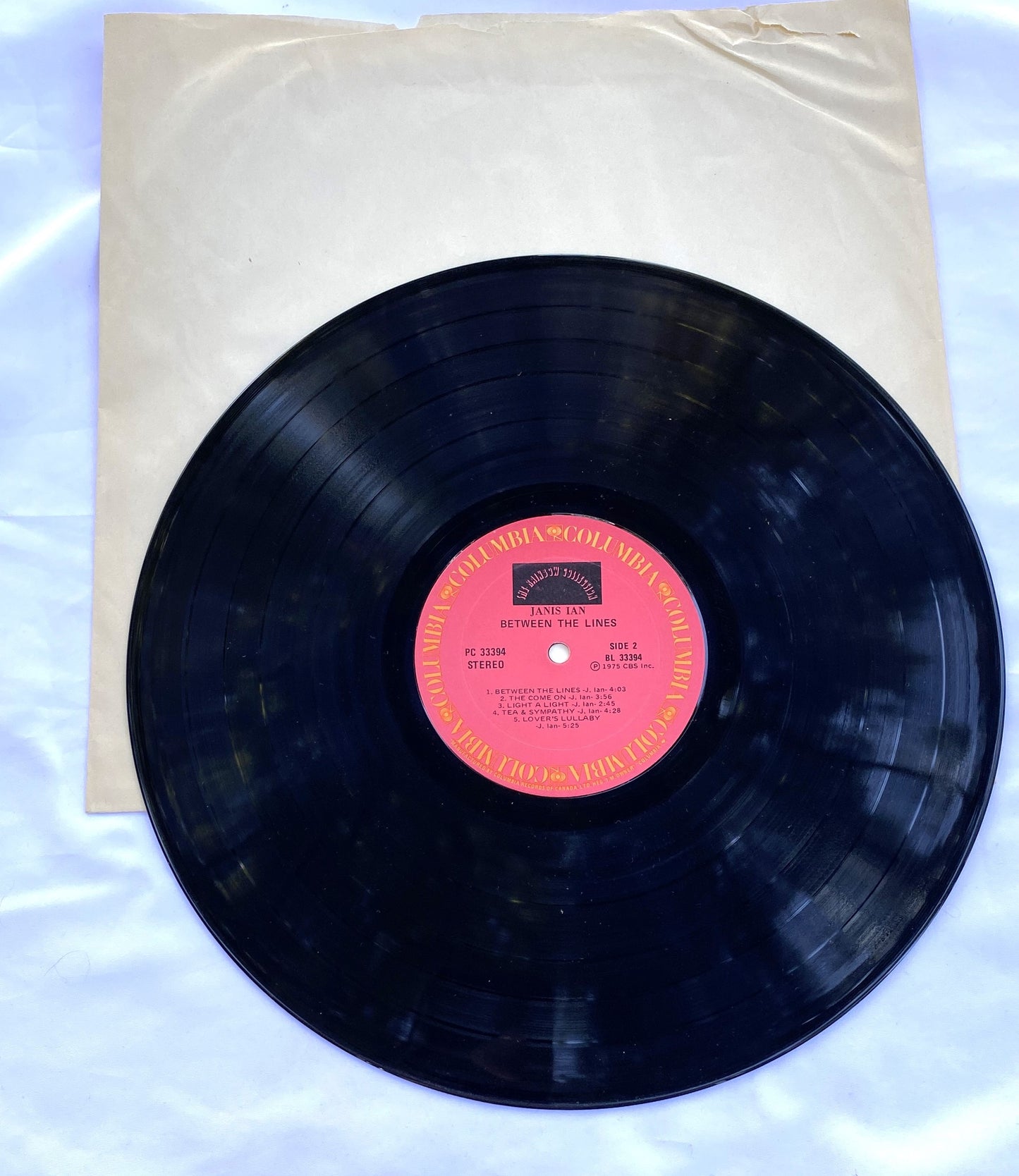 Janis Ian - Between the Lines 1975 Vinyl LP