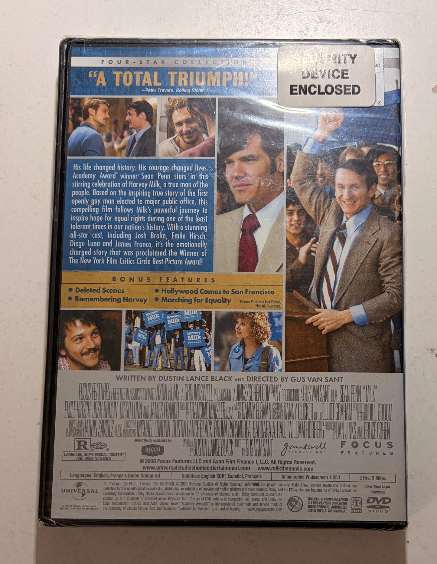 Sean Penn - Milk DVD 2009 - SEALED
