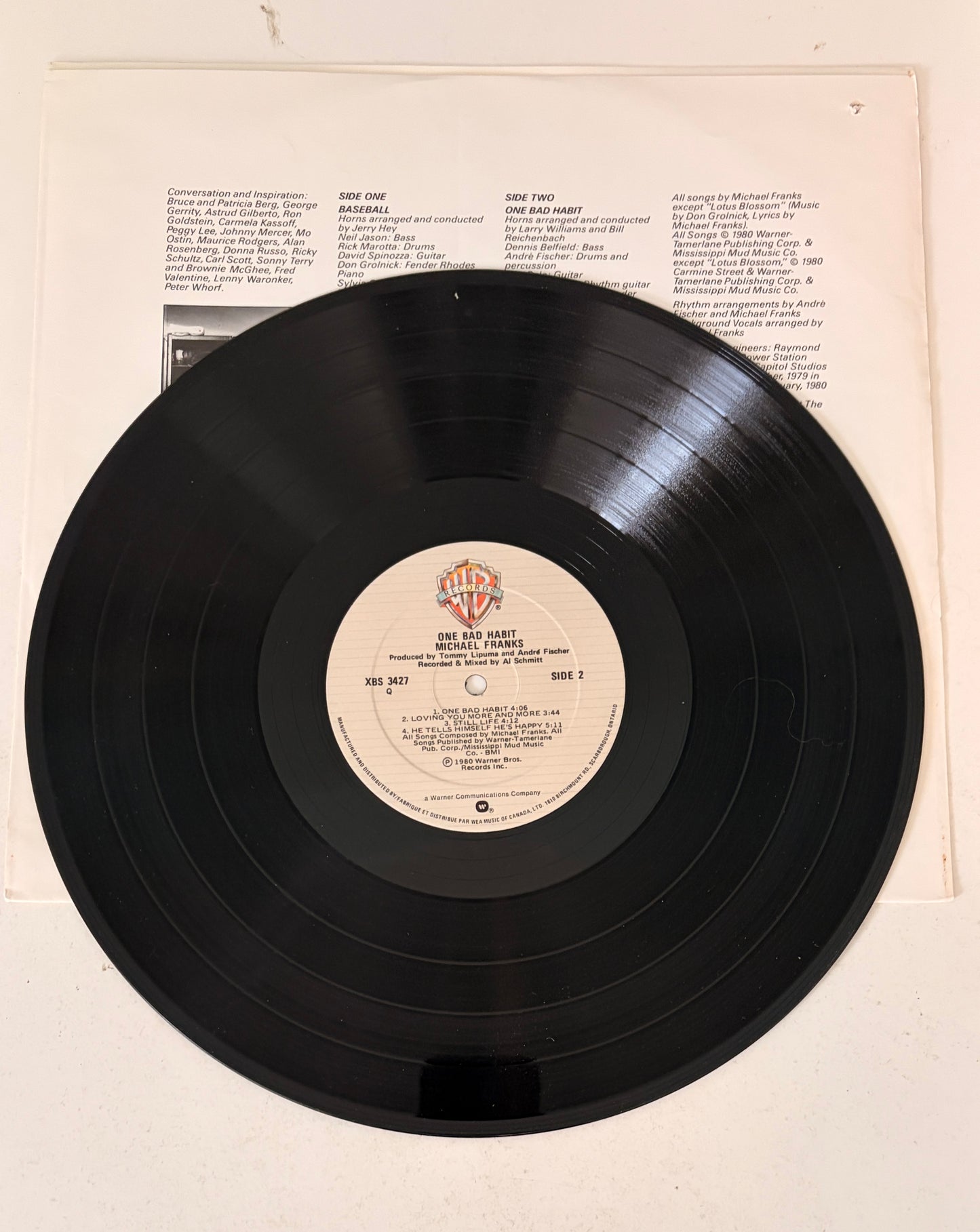 Michael Franks - One Bad Habit 1980 Vinyl LP