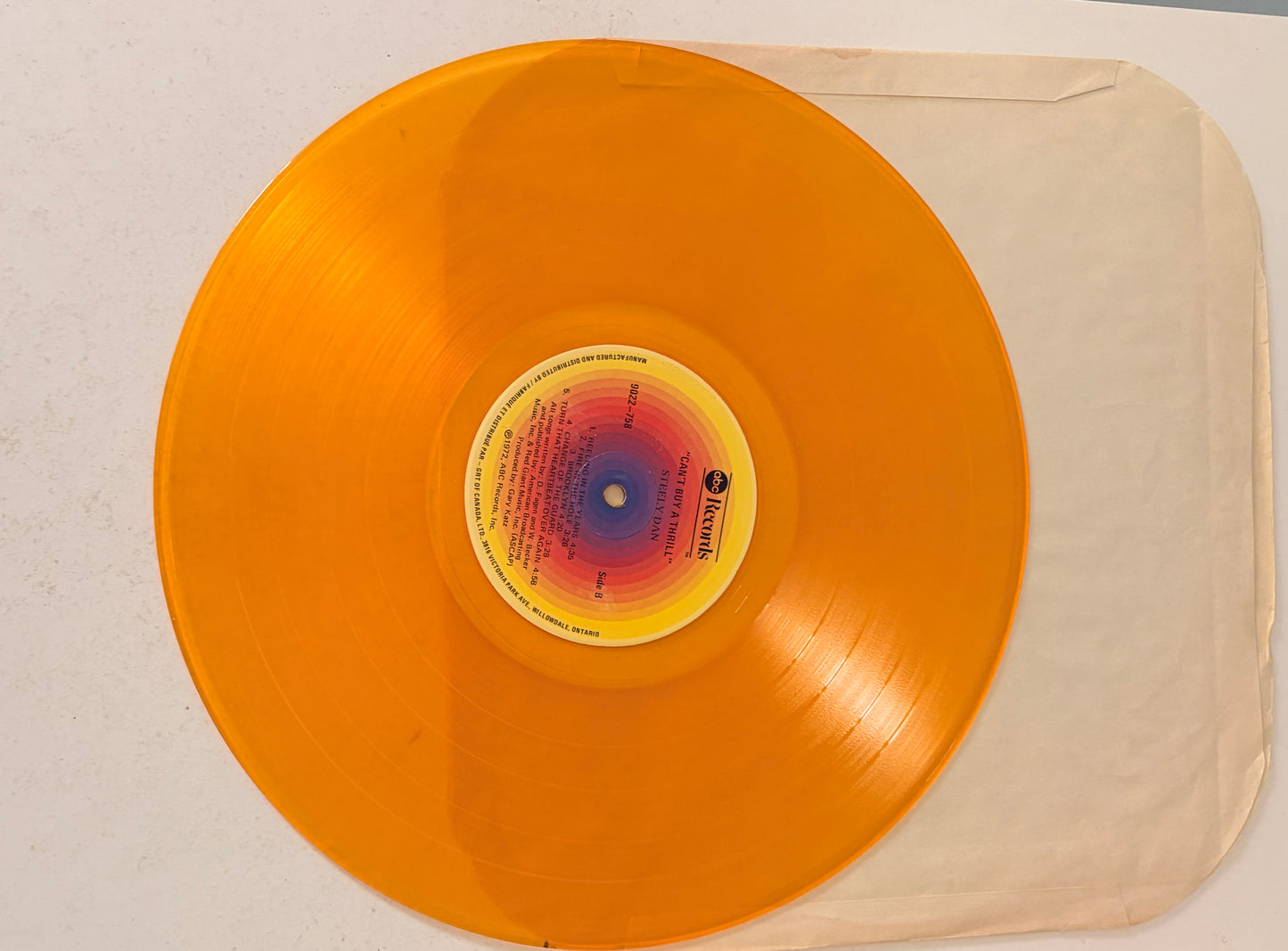 Steely Dan - Can't Buy a Thrill 1978 Translucent Yellow Vinyl LP Record