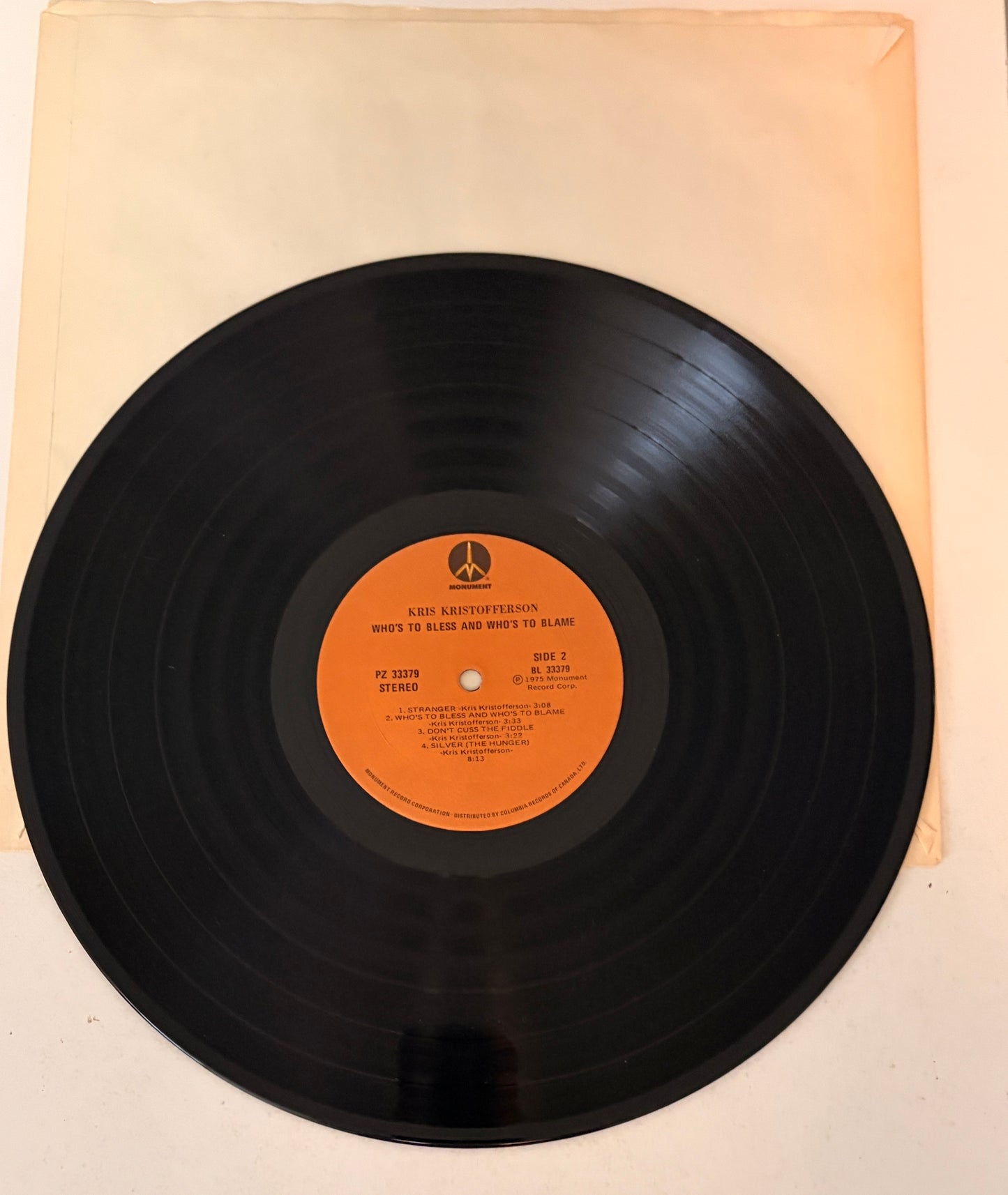 Kris Kristofferson - Who's to Bless 1975 Vinyl LP