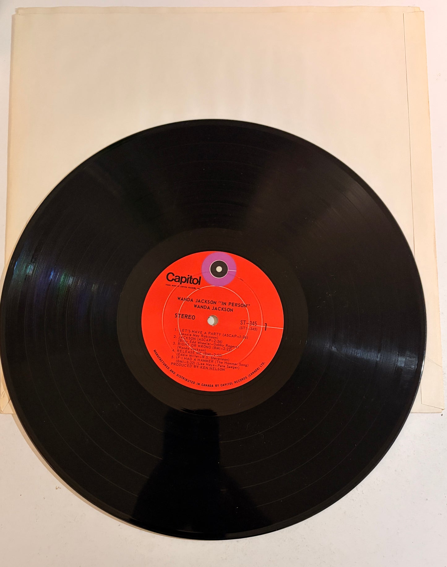 Wanda Jackson In Person at Mr. Lucky's 1969 Vinyl LP