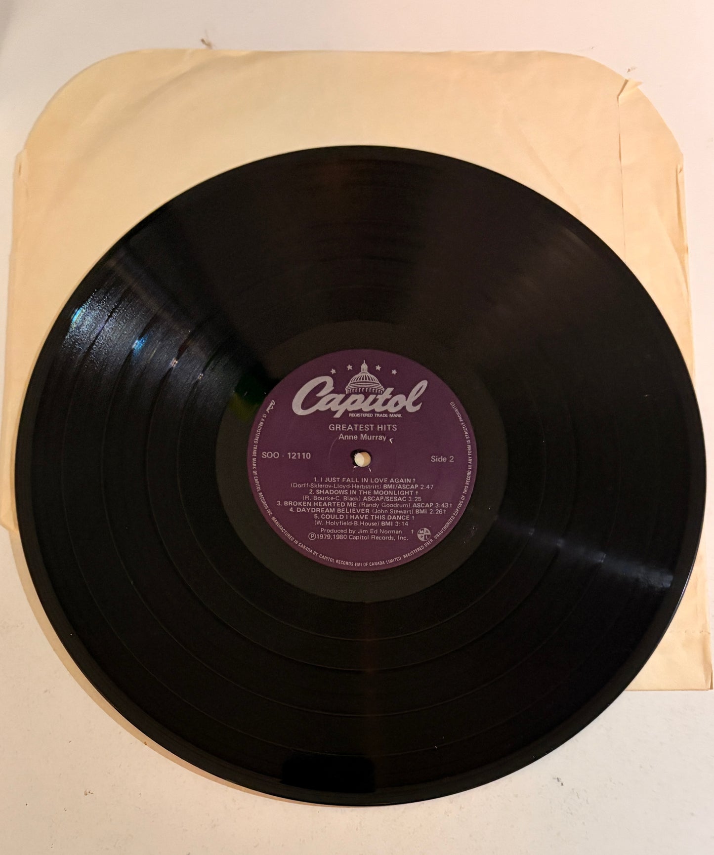 Anne Murray Greatest Hits 1980 Vinyl LP