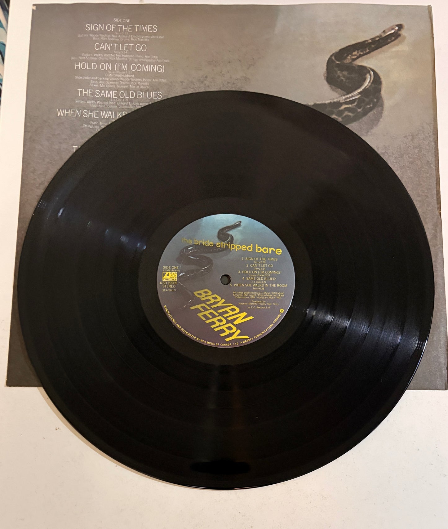 Bryan Ferry The Bride Stripped Bare 1978 Vinyl LP