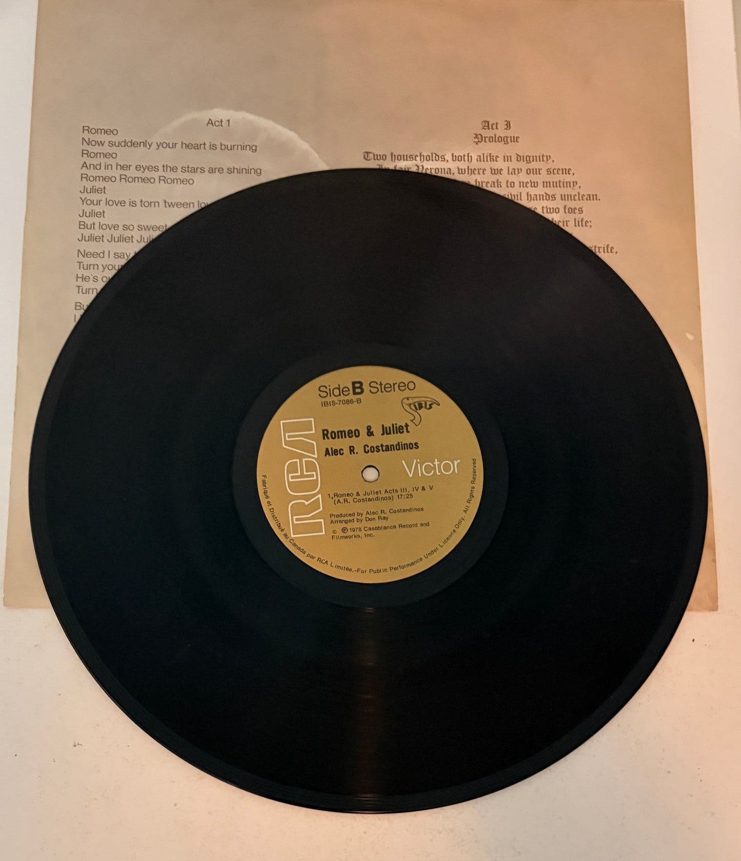 Romeo & Juliet Alec R. Costandinos and the Syncophonic Orchestra 1978 Vinyl LP