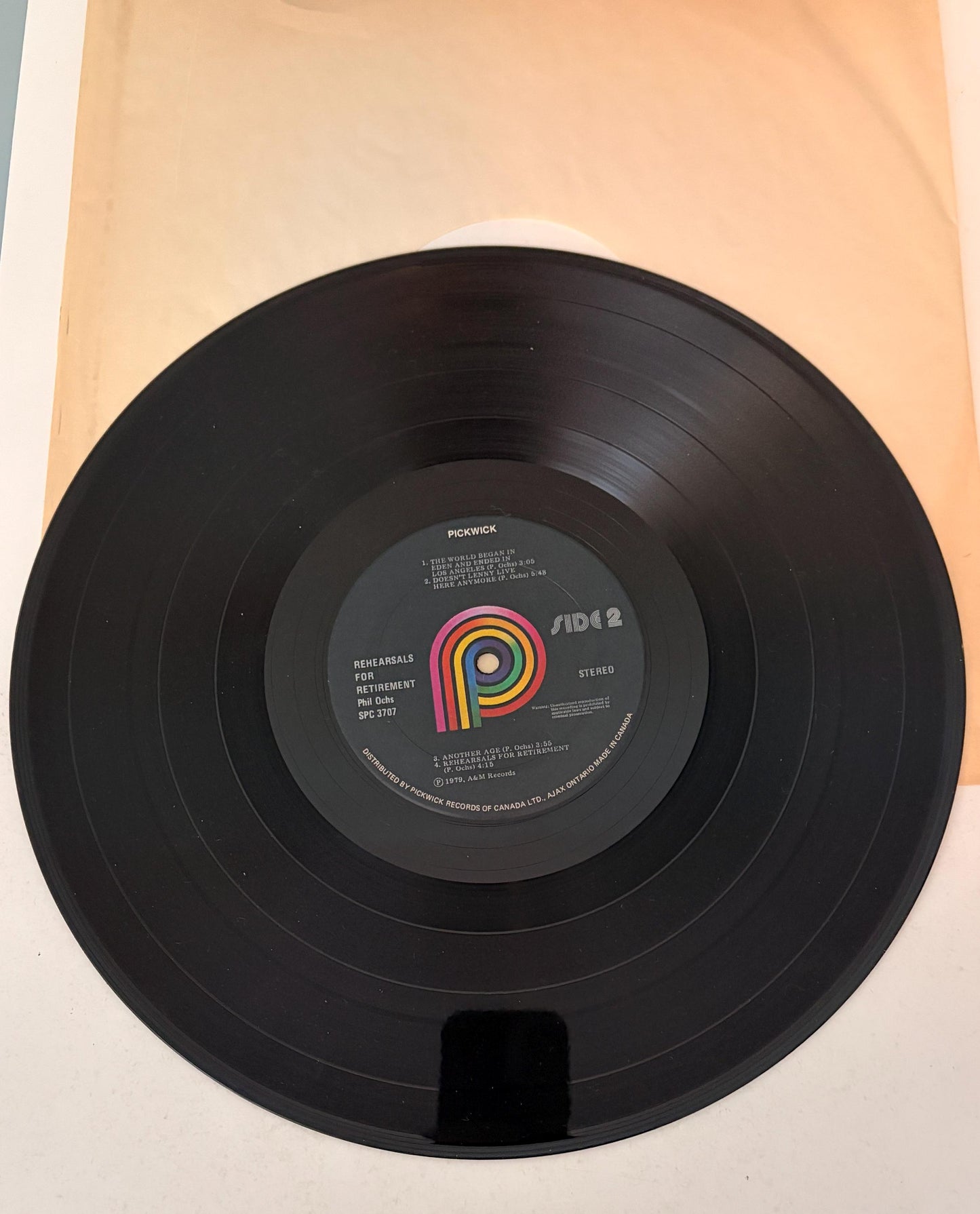 Phil Ochs - Rehearsal for Retirement 1979 Vinyl Record