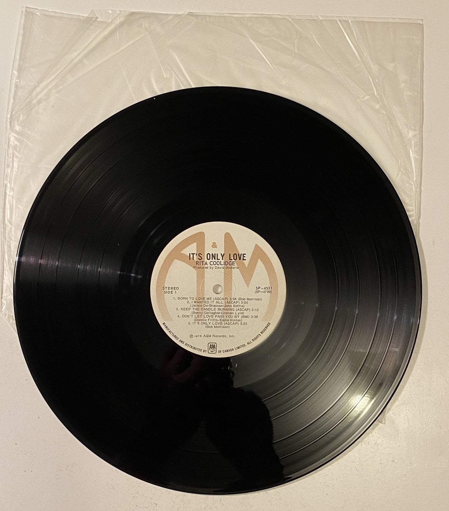 Rita Coolidge - It's Only Love - 1975 Vinyl LP Record