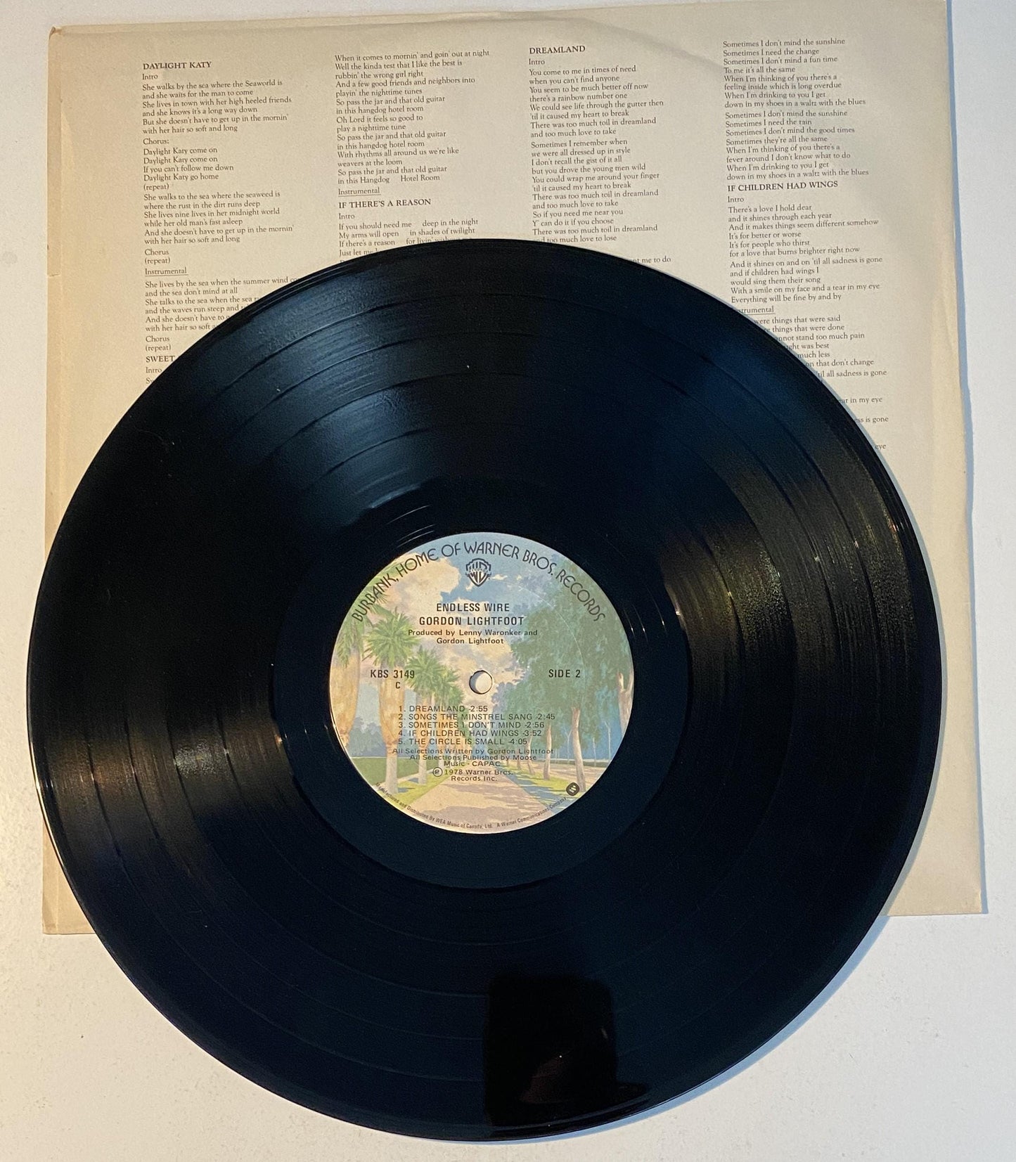 Gordon Lightfoot - Endless Wire - 1978 Vinyl LP Record