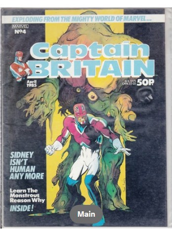 Marvel Captain Britain No. 4 April 1985 Comic Book
