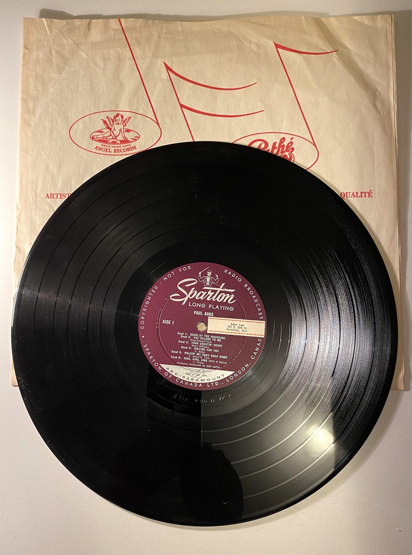 Paul Anka - Paul Anka - 1958 Vinyl LP