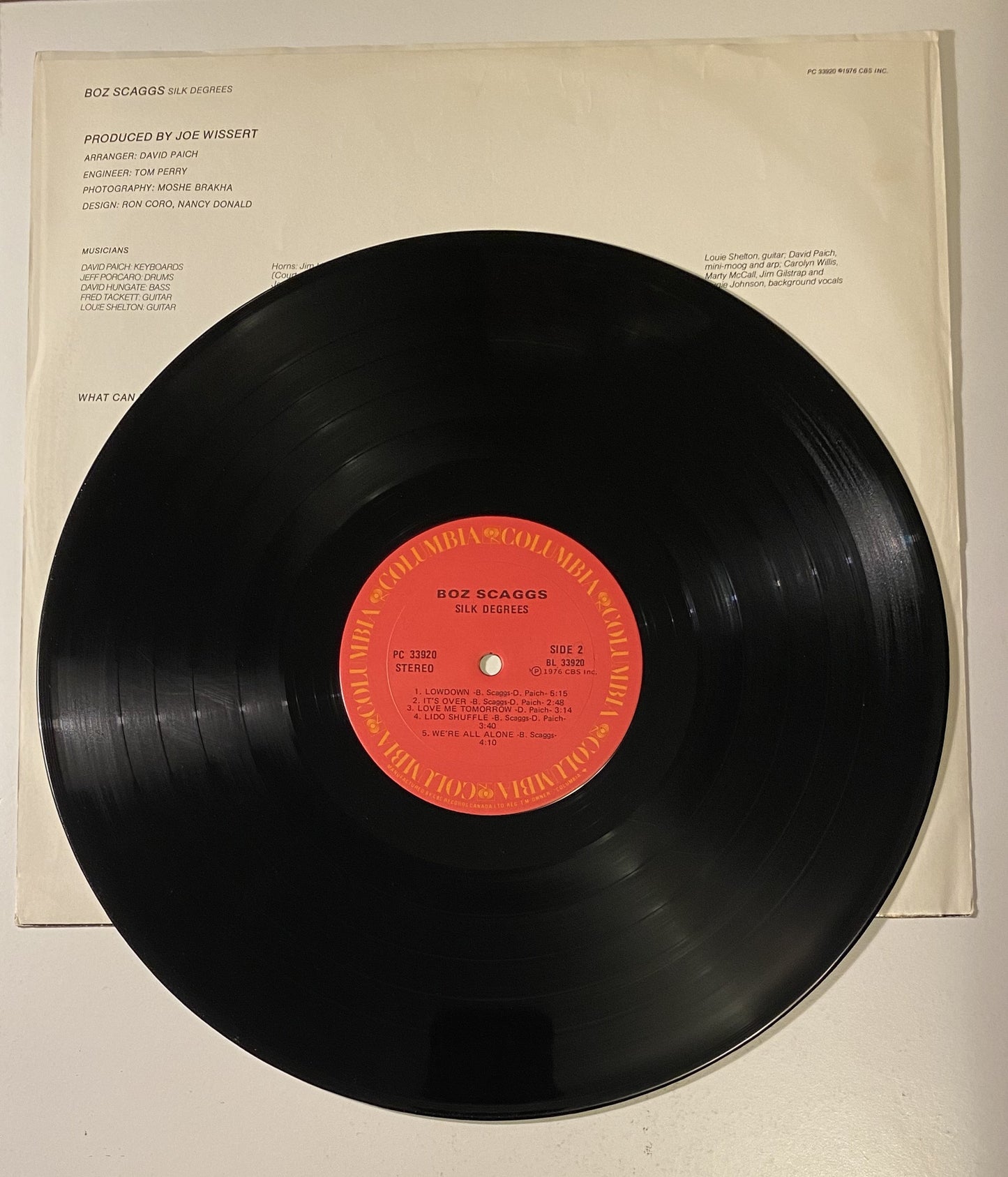 Boz Scaggs - Silk Degrees - 1976 Vinyl LP