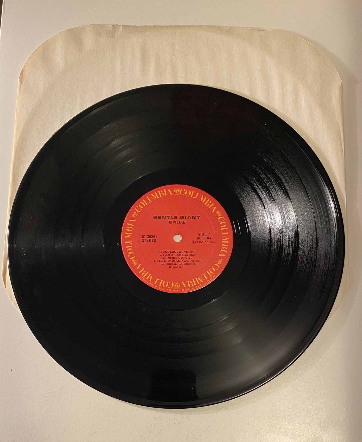 Gentle Giant - Civilian - 1980 Vinyl LP