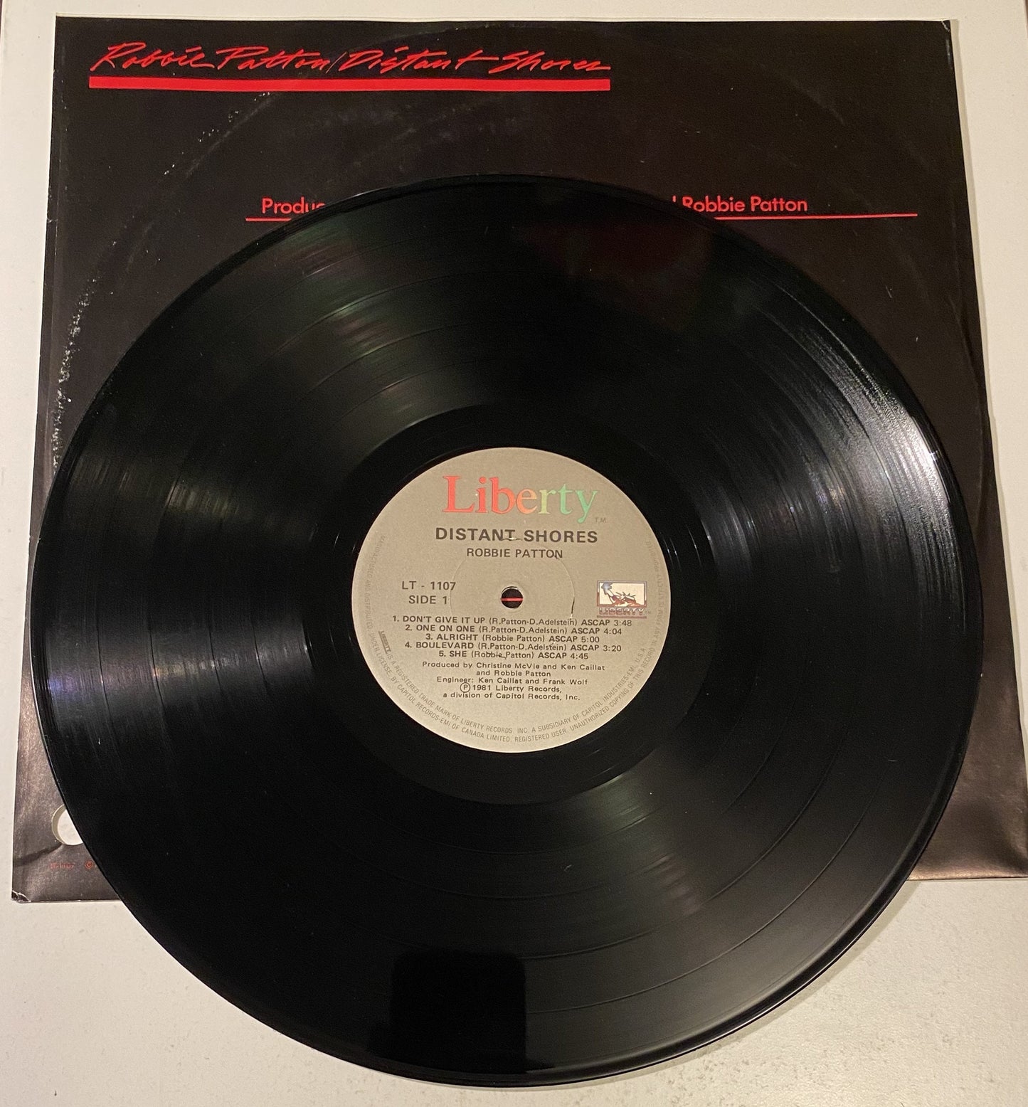 Robbie Patton - Distant Shores 1981 Vinyl LP Record