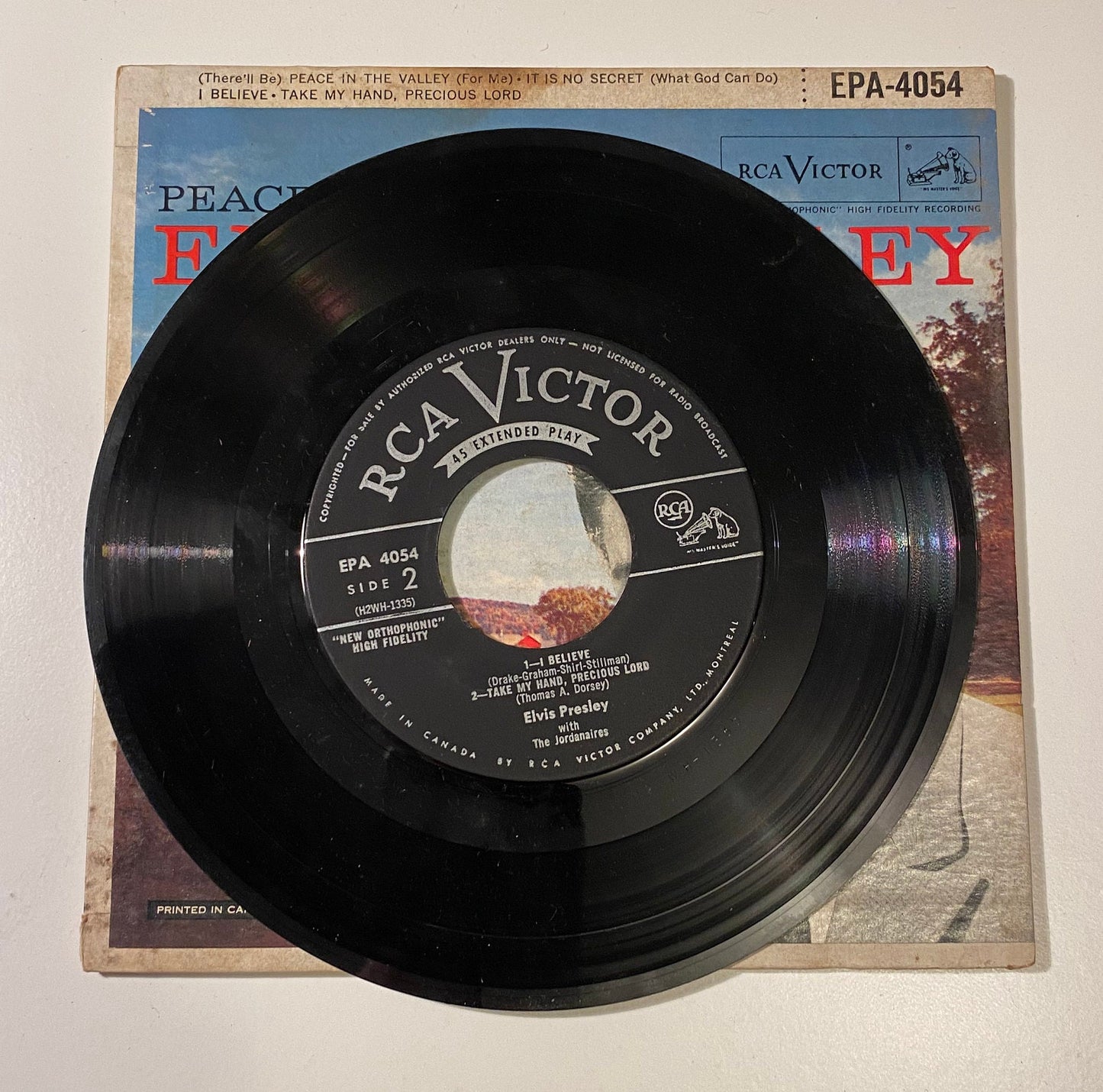 Elvis Presley - Peace in the Valley 1957 45 RPM Vinyl LP