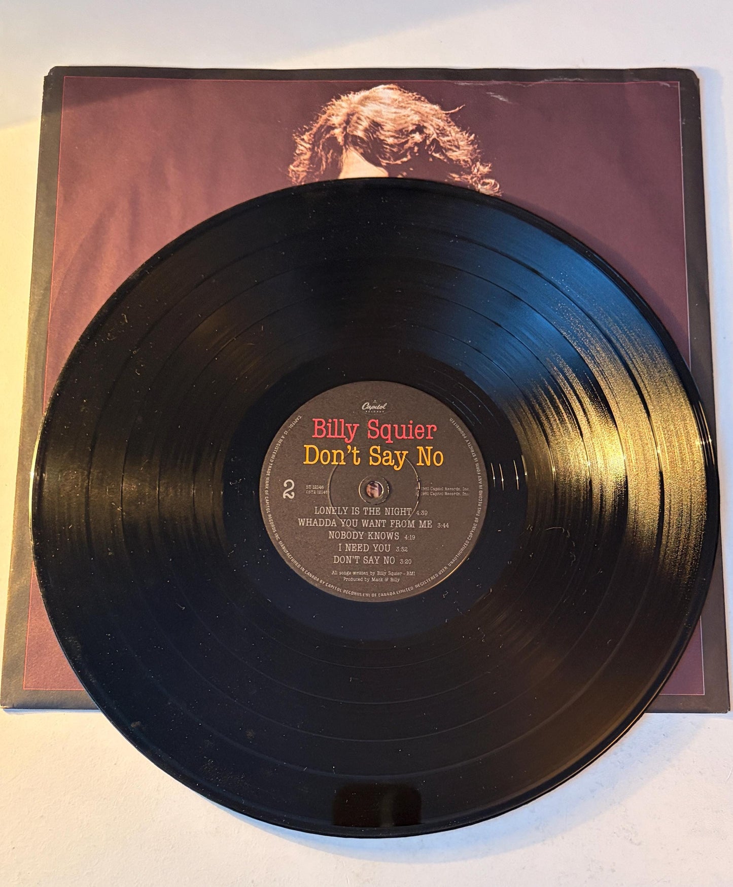 Billy Squier - Don't Say No 1981 Vinyl Record
