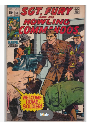 Marvel Comics Sgt Fury and His Howling Commandos 1969