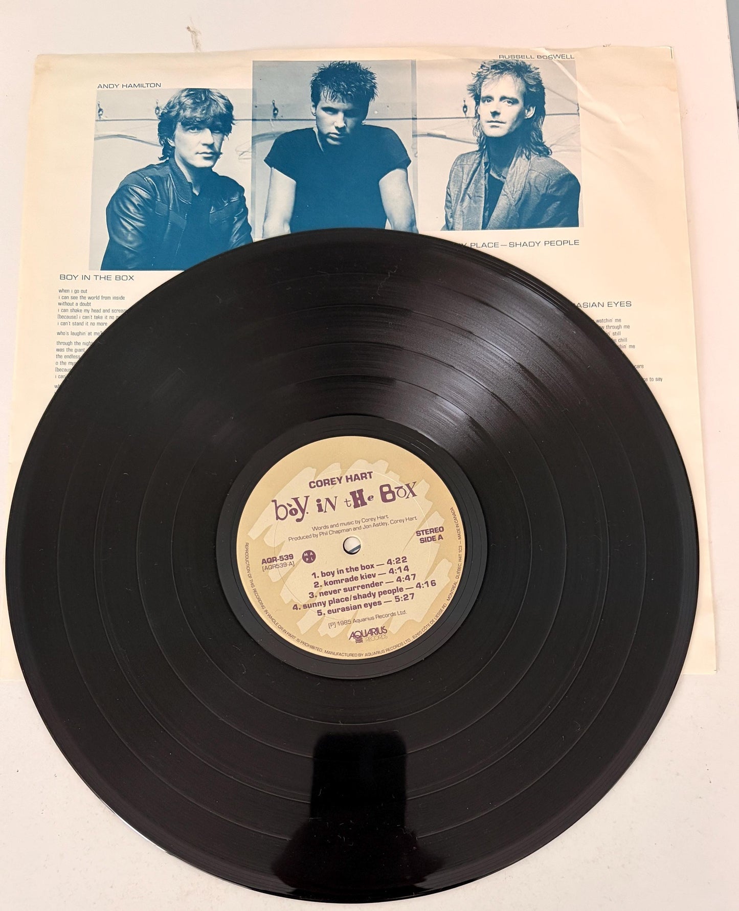 Corey Hart - Boy in the Box 1985 Vinyl Record