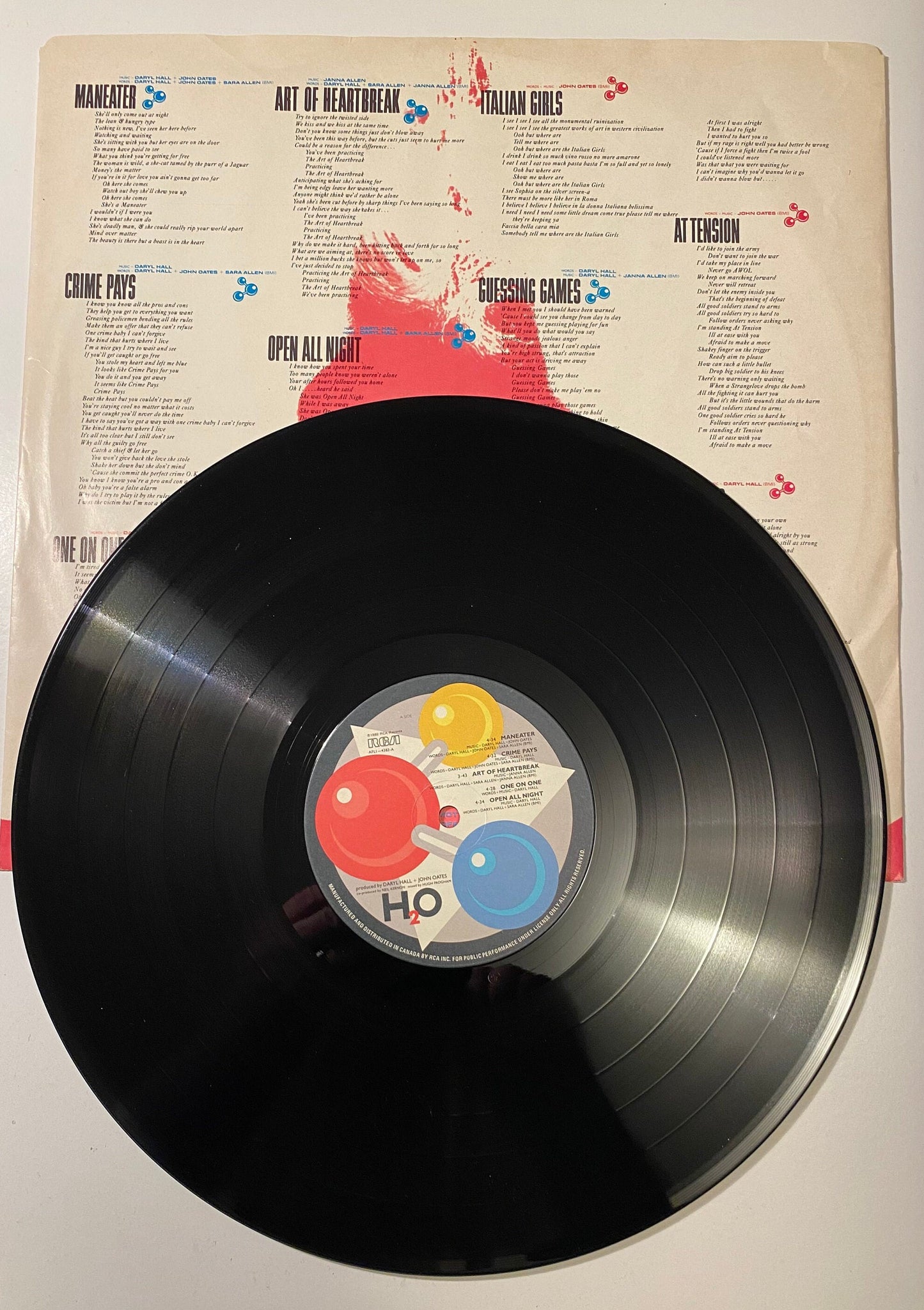 Darryl Hall & John Oates - H2O Vinyl LP 1982