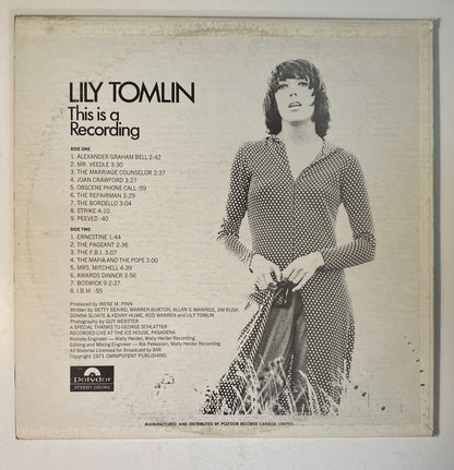 Lily Tomlin - This is a Recording - 1971 Vinyl LP Record