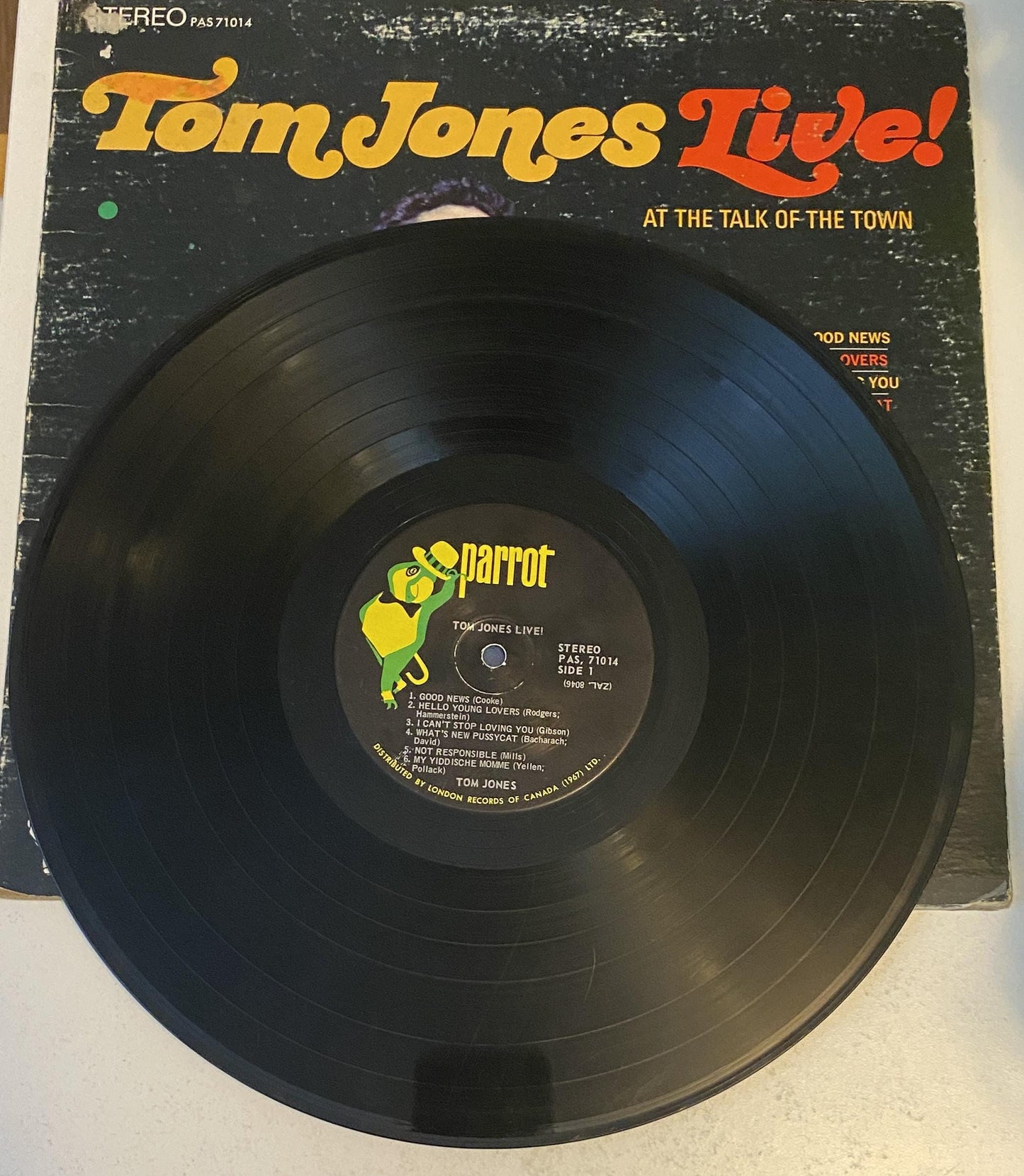 Tom Jones - Live At The Talk of the Town 1967 Vinyl LP