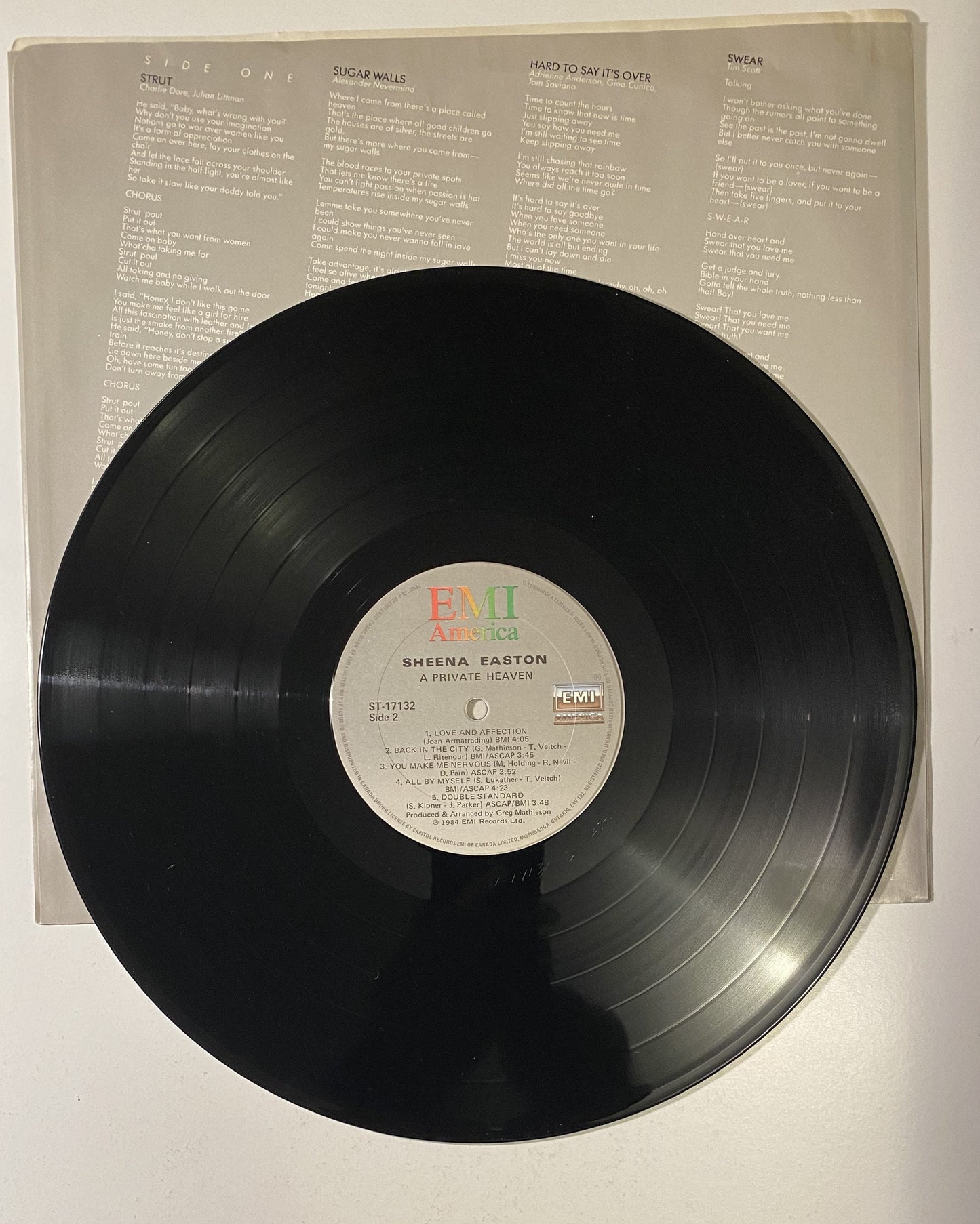 Sheena Easton - A Private Heaven - 1984 Vinyl LP