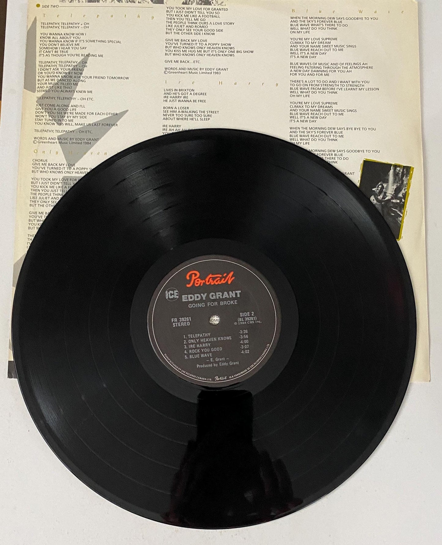 Eddy Grant - Going For Broke 1984 Vinyl LP Record