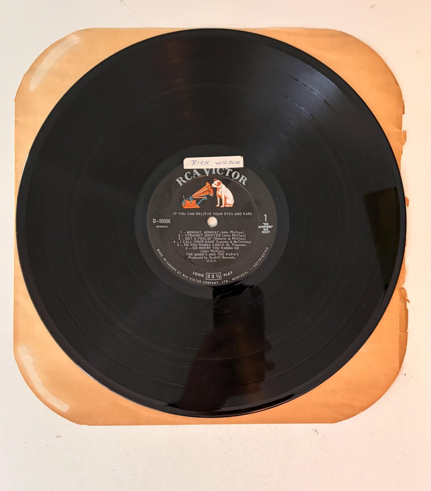 The Mama's and the Papa's If You Can Believe Your Eyes and Ears 1966 Vinyl Record