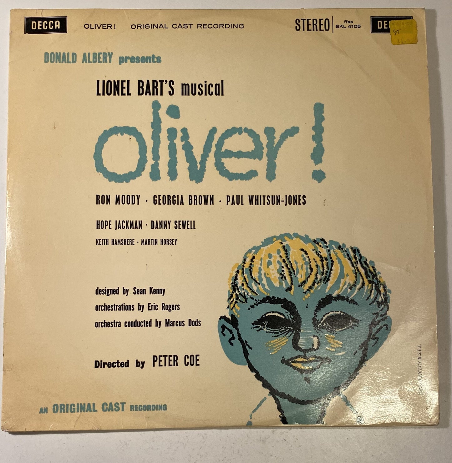 Lionel Bart's Oliver 1960 Decca Vinyl LP