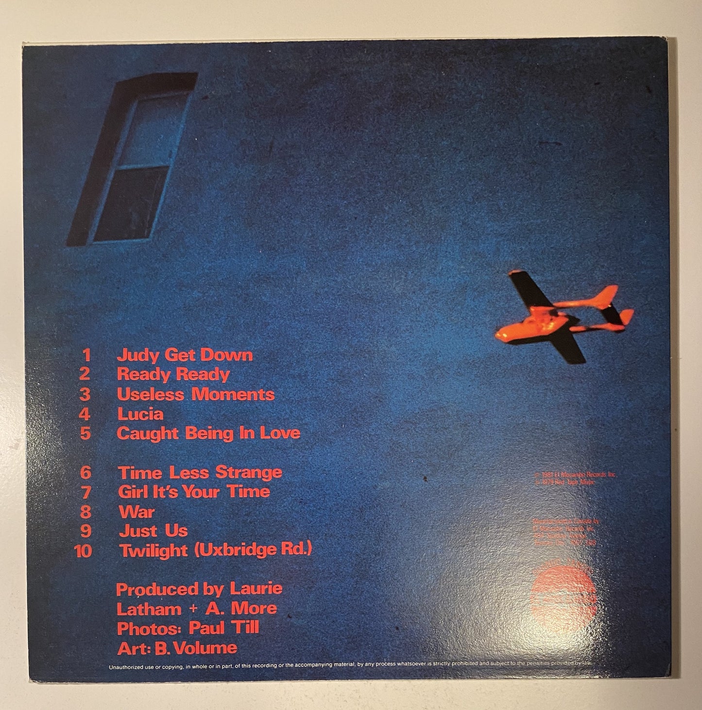 A. More - Flying Doesn't Help - 1981 Vinyl LP Record