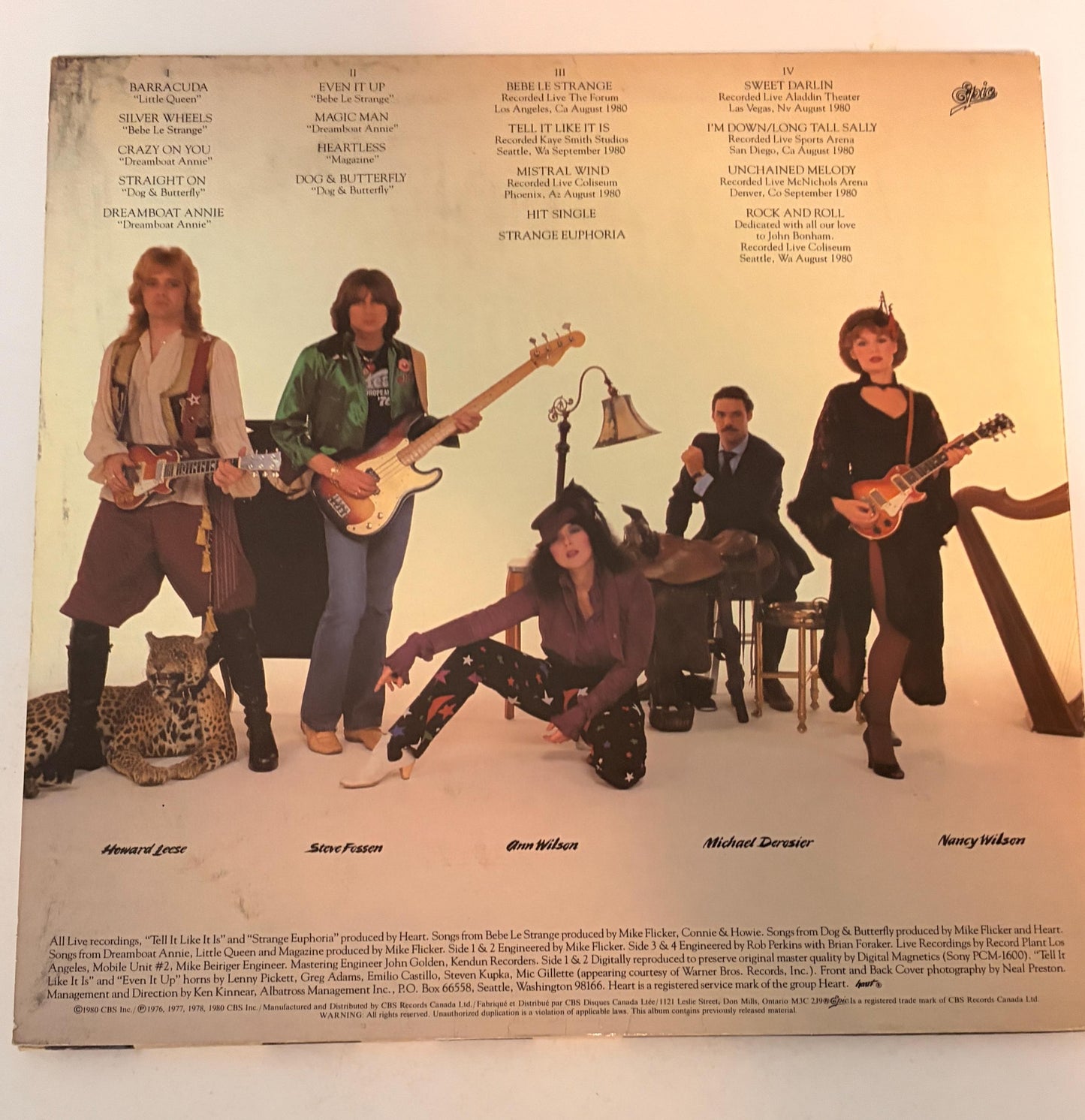 Heart Greatest Hits Live 1980 Vinyl Record