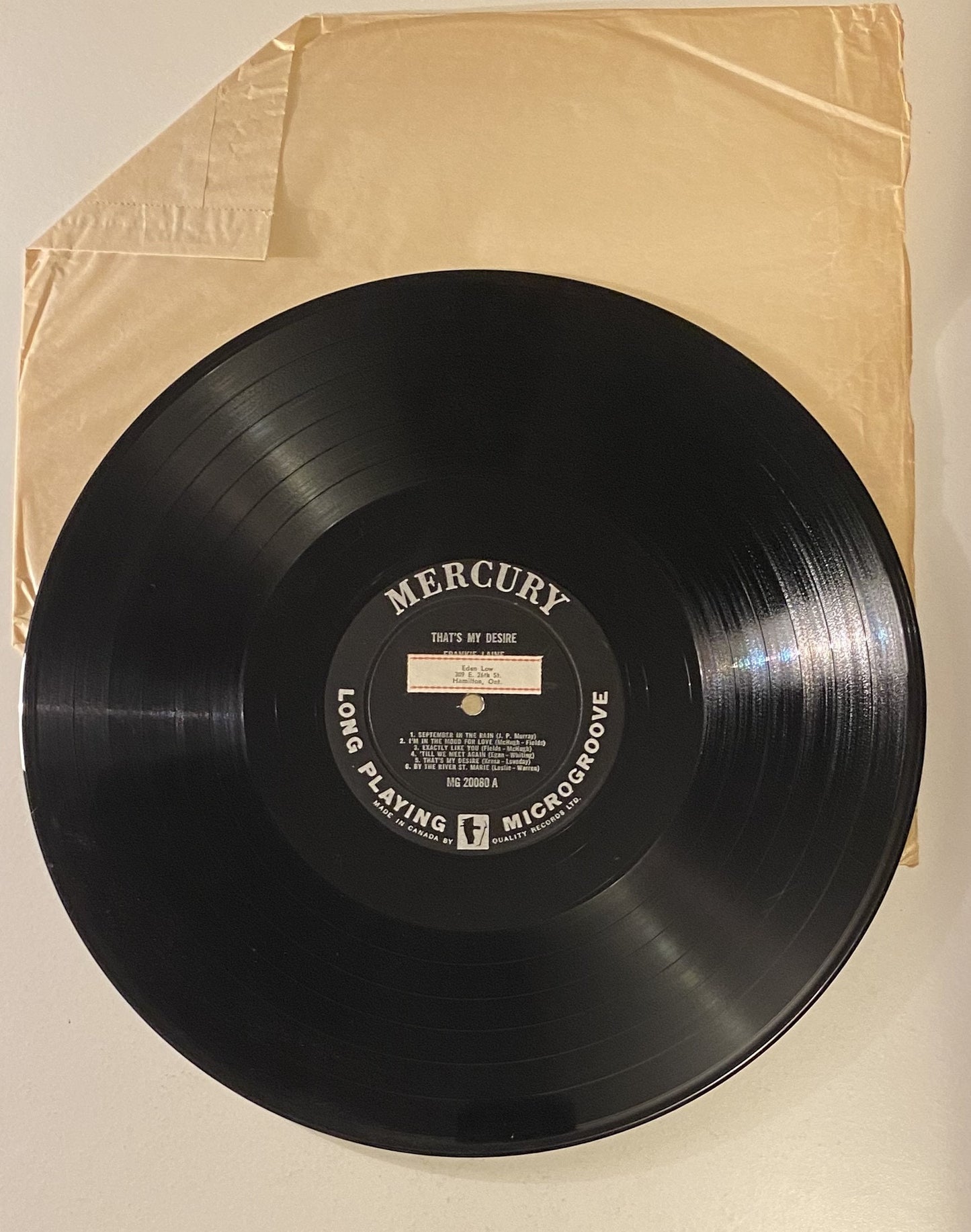 Frankie Laine - That's My Desire 1955 Vinyl LP