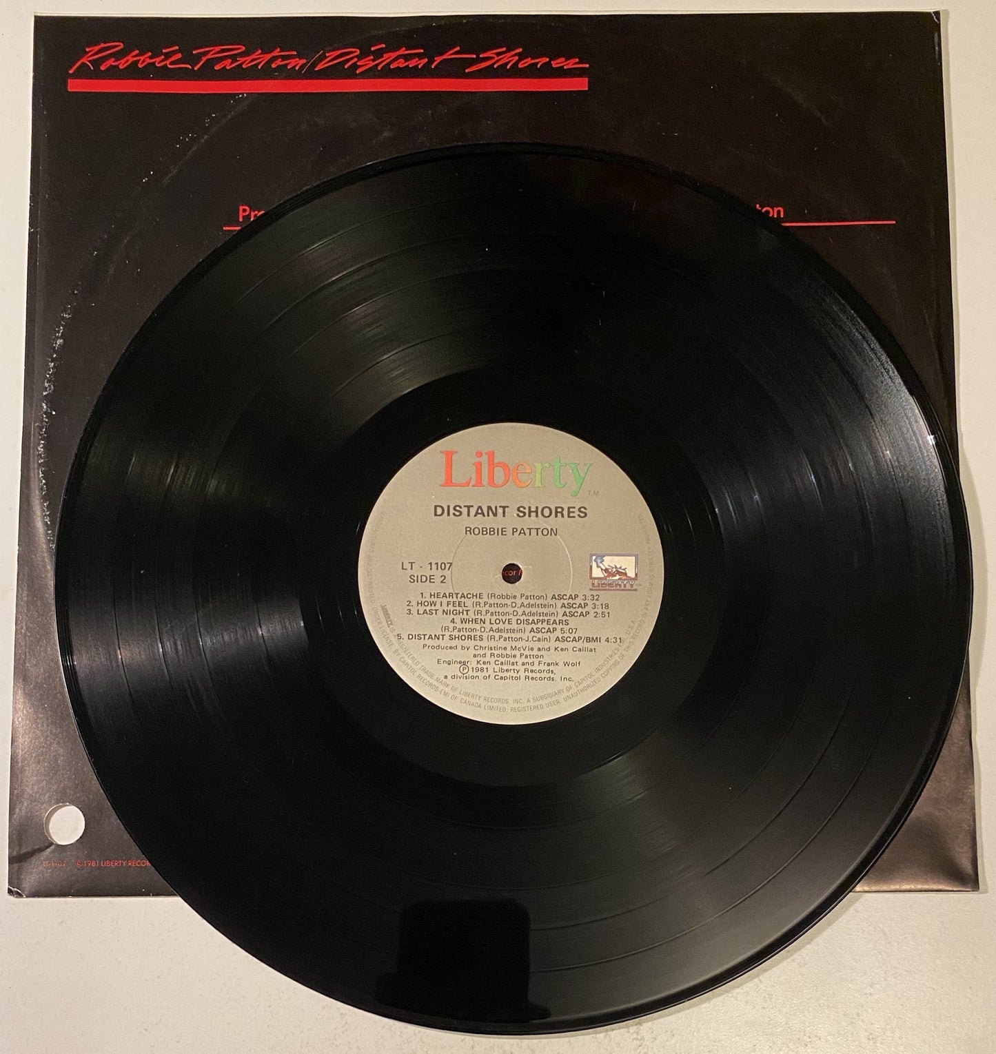 Robbie Patton - Distant Shores 1981 Vinyl LP Record