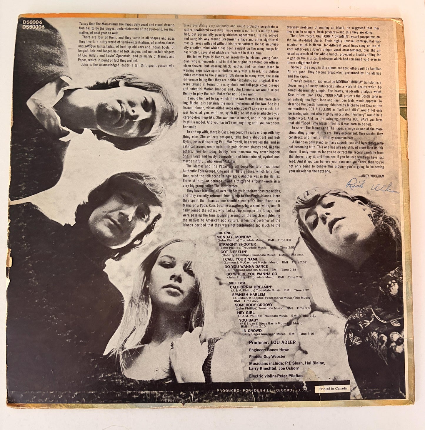 The Mama's and the Papa's If You Can Believe Your Eyes and Ears 1966 Vinyl Record