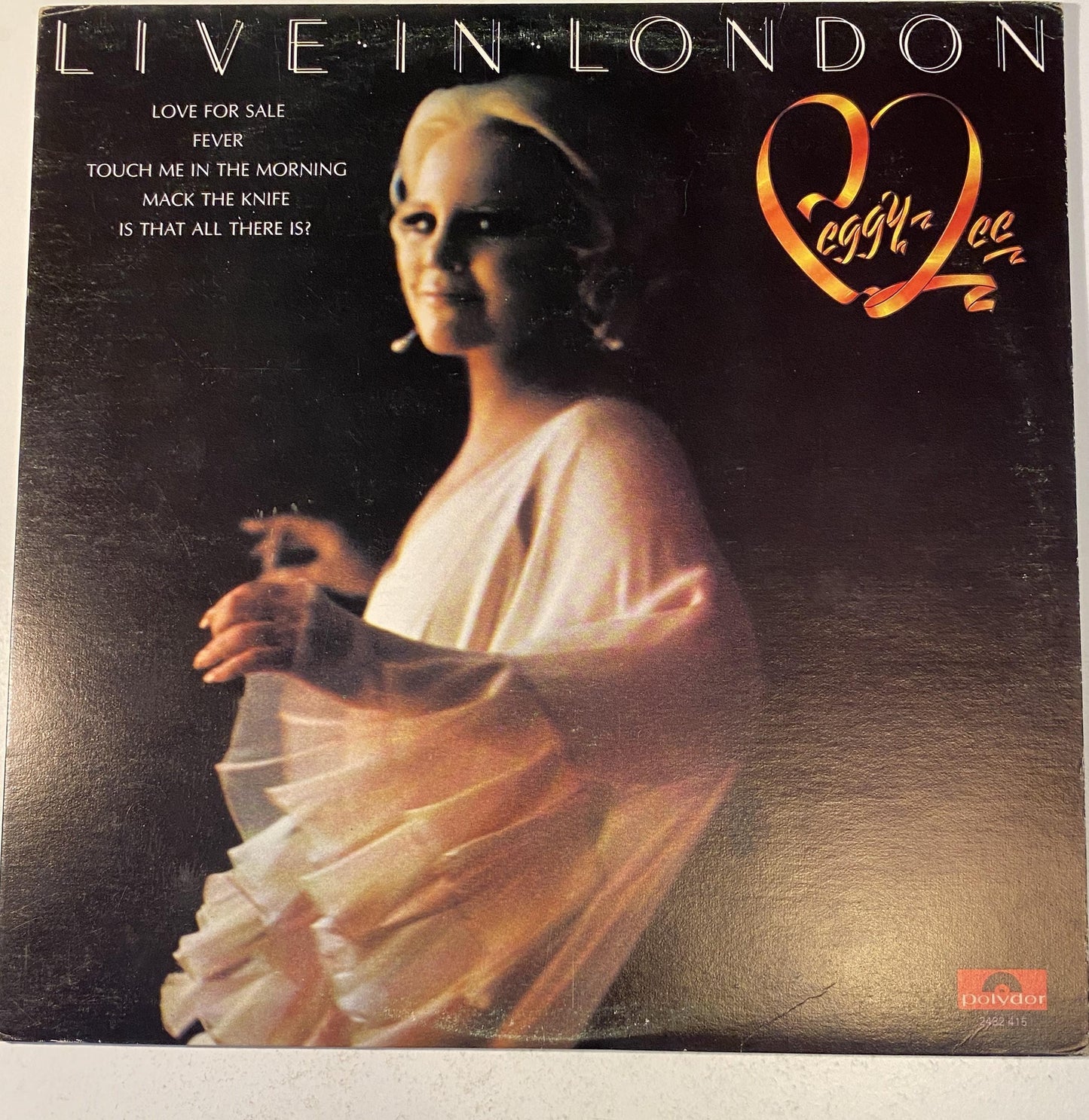 Peggy Lee - Live in London 1977 Vinyl LP Record