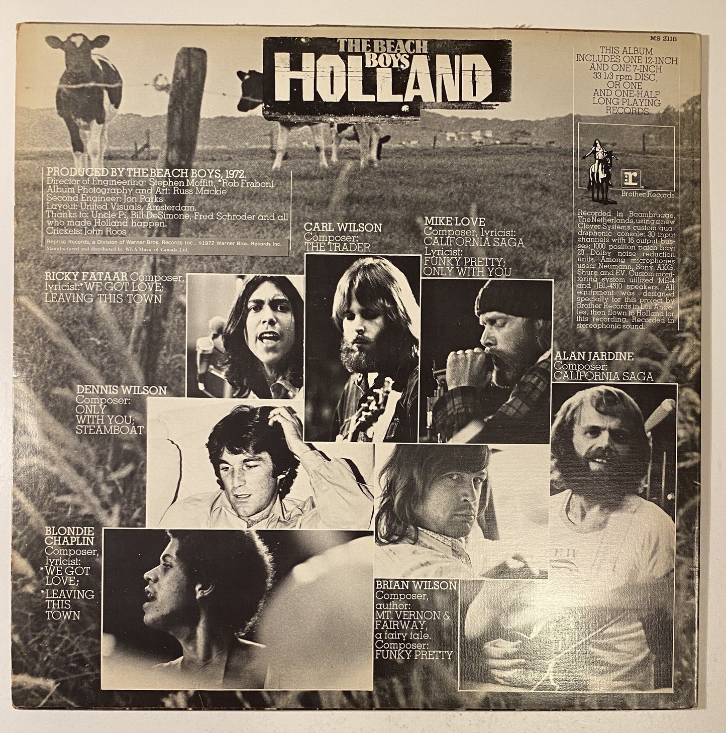 The Beach Boys - Holland - 1973 Vinyl LP