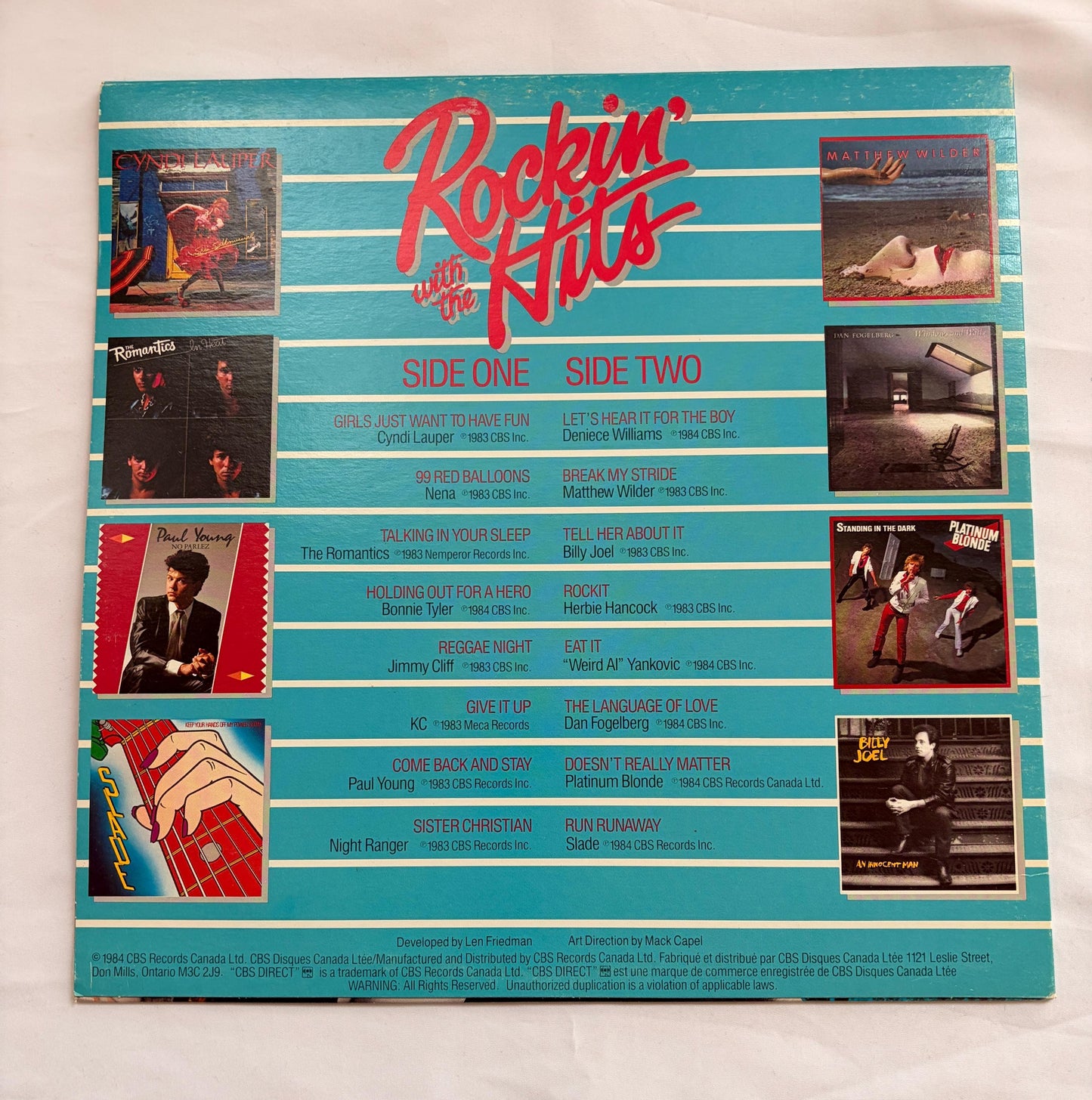 Various - Rockin With the Hits, Billy Joel, Cyndi Lauper, Nena, Weird Al, 1984 Vinyl Record