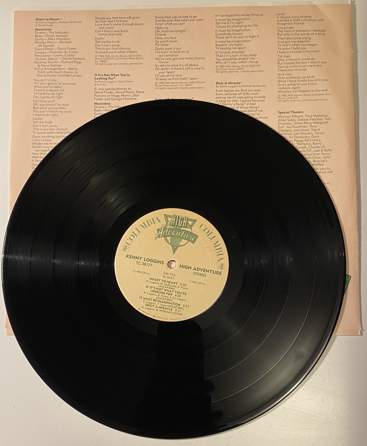 Kenny Loggins - High Adventure - 1982 Vinyl LP