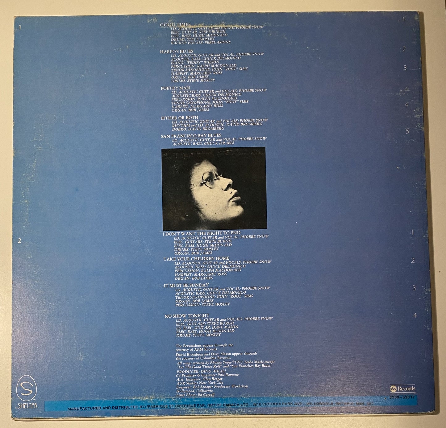 Phoebe Snow - Phoebe Snow 1974 Vinyl LP Record