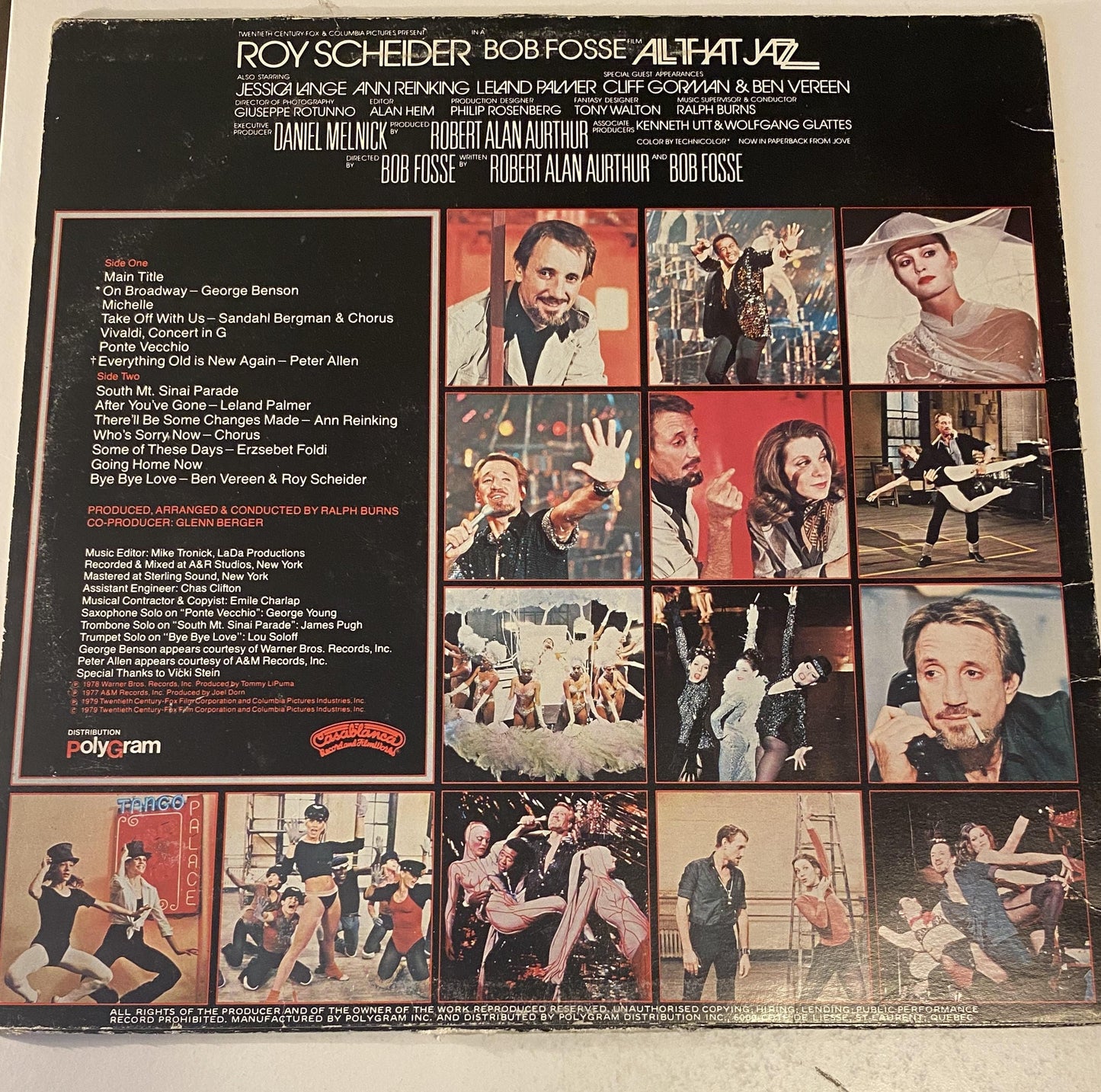 All That Jazz Original Motion Picture Soundtrack 1979 Vinyl LP
