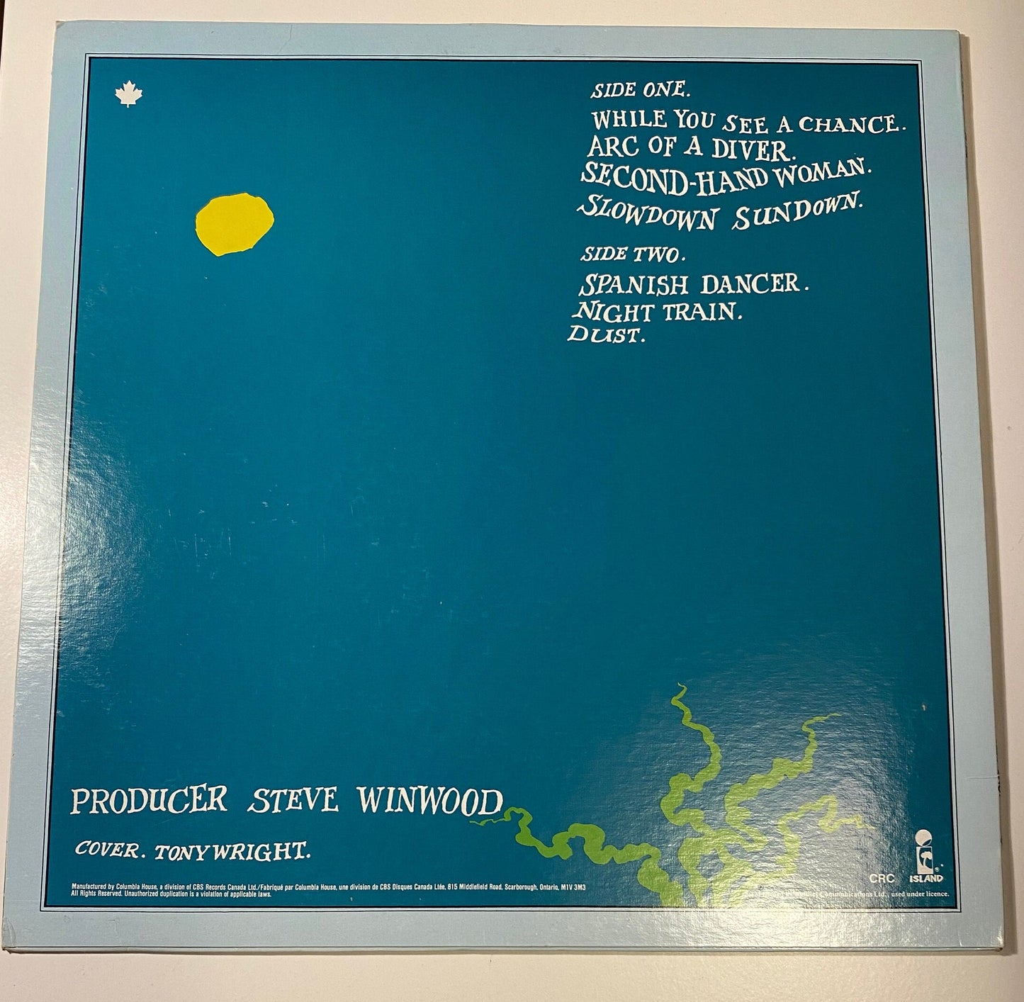 Steve Winwood - Arc of a Diver 1980 Vinyl Record