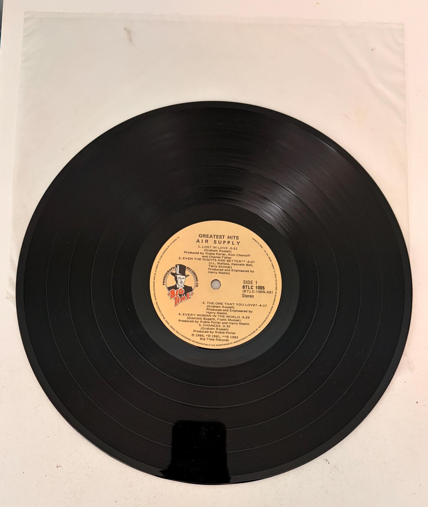 Air Supply Greatest Hits 1983 Vinyl Record