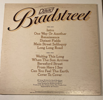 David Bradstreet - 'David Bradstreet' 1977 Vinyl LP Record