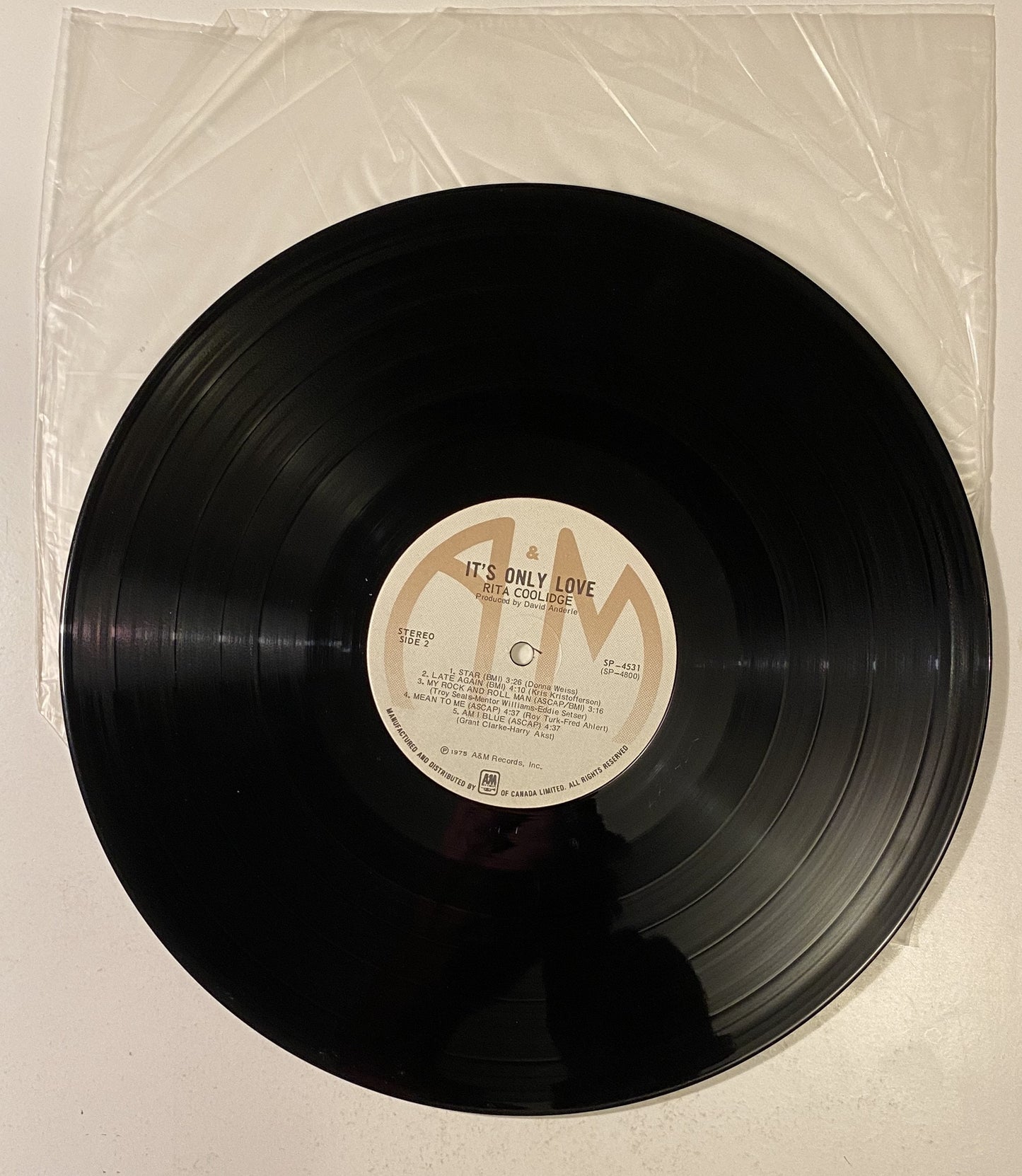 Rita Coolidge - It's Only Love - 1975 Vinyl LP Record
