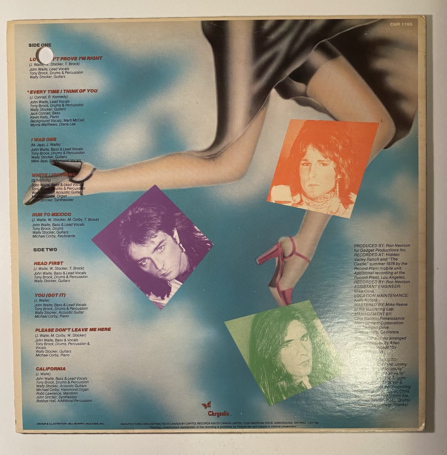 The Babys - Head First - 1979 Vinyl LP