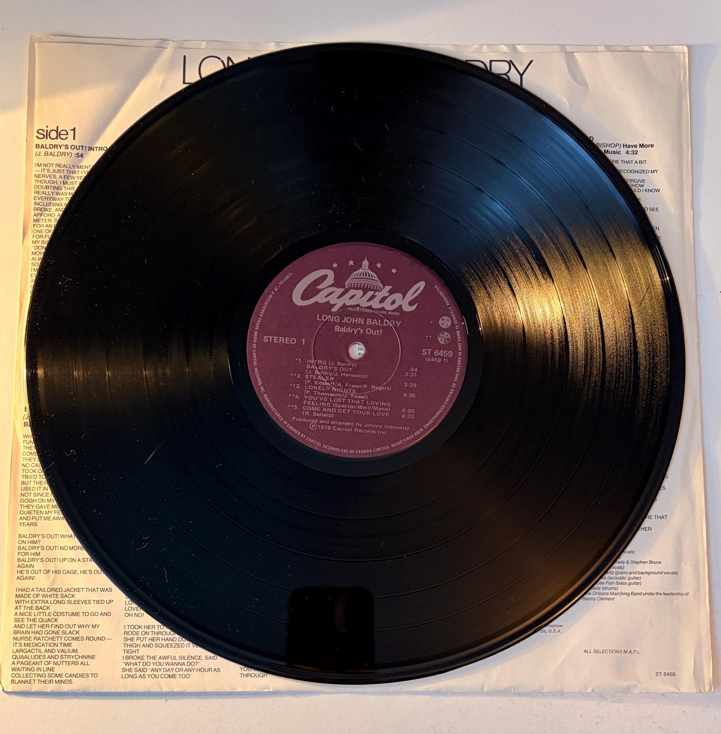 Long John Baldry - Baldry's Out 1979 Vinyl Record