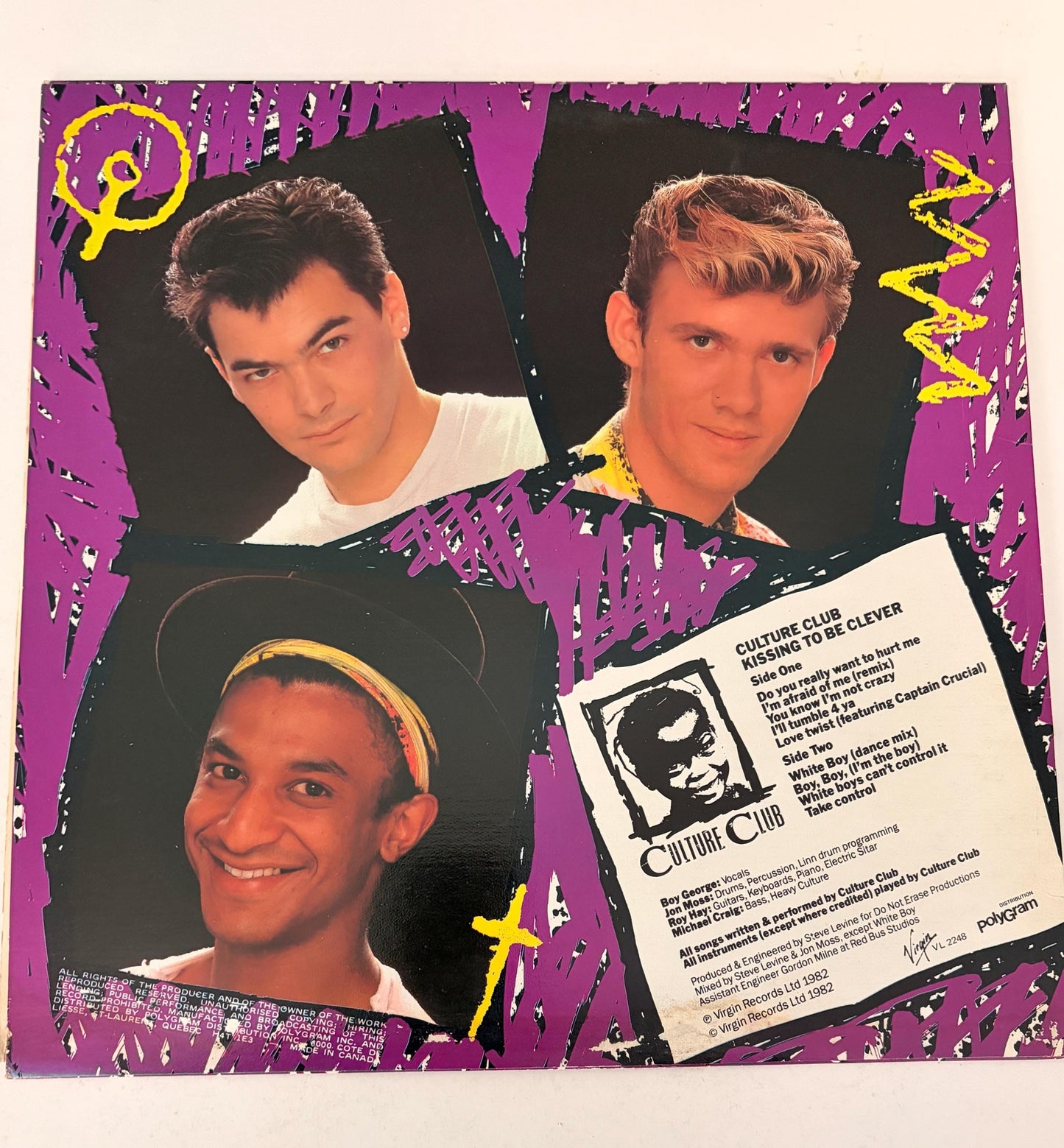 Culture Club - Boy George - Kissing to be Clever 1982 Vinyl Record