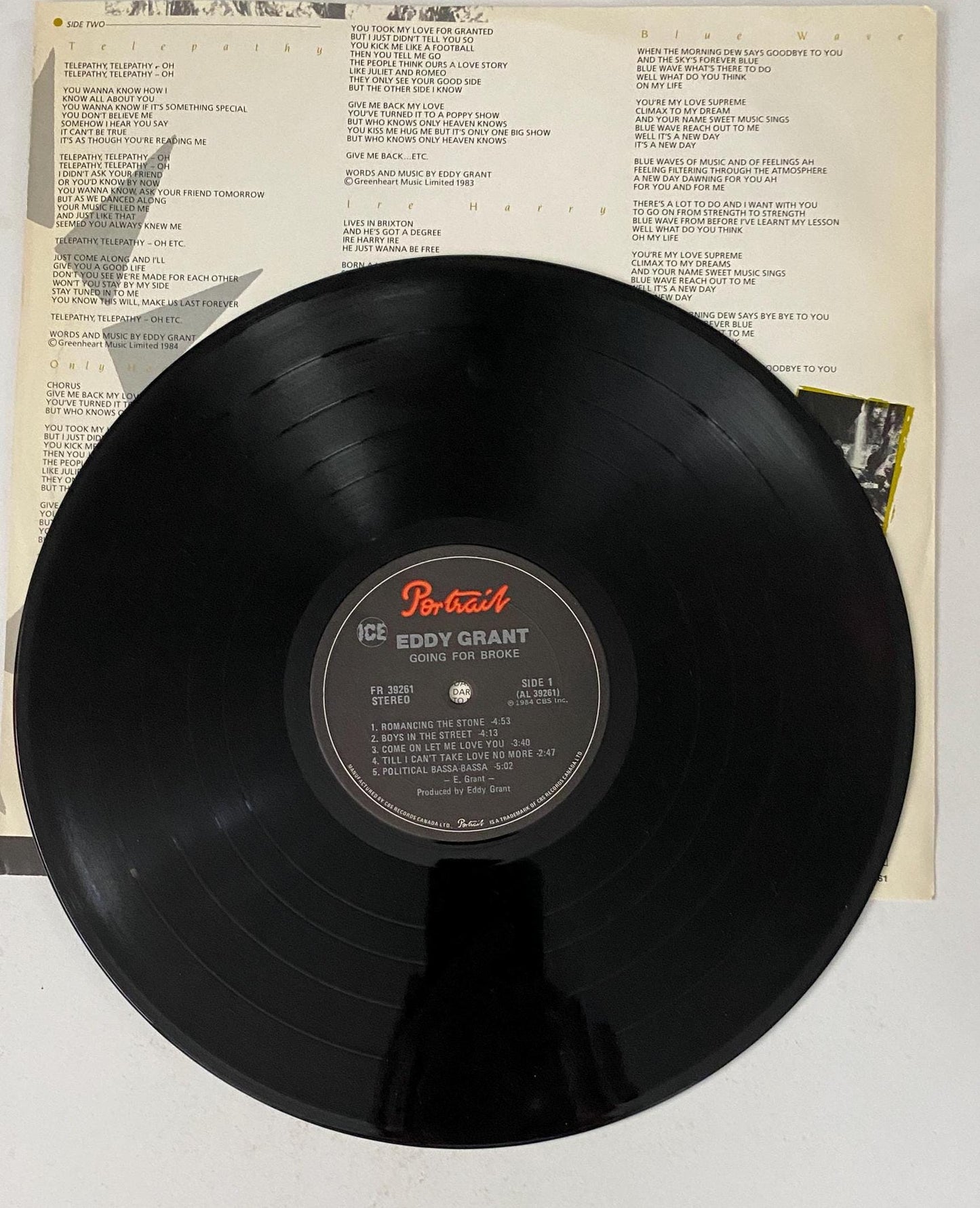 Eddy Grant - Going For Broke 1984 Vinyl LP Record